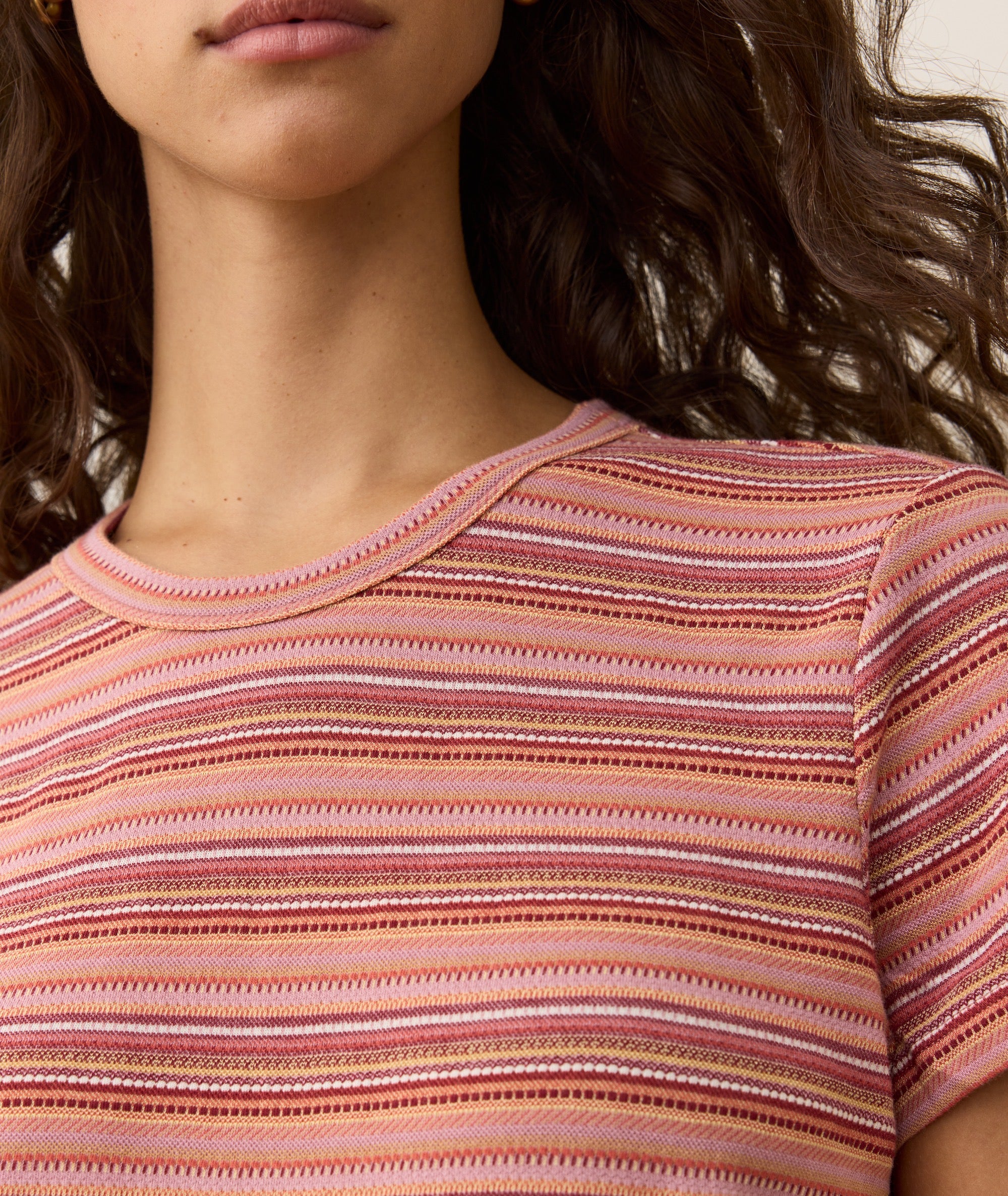 Jacquard Stripe Tee - Image 7