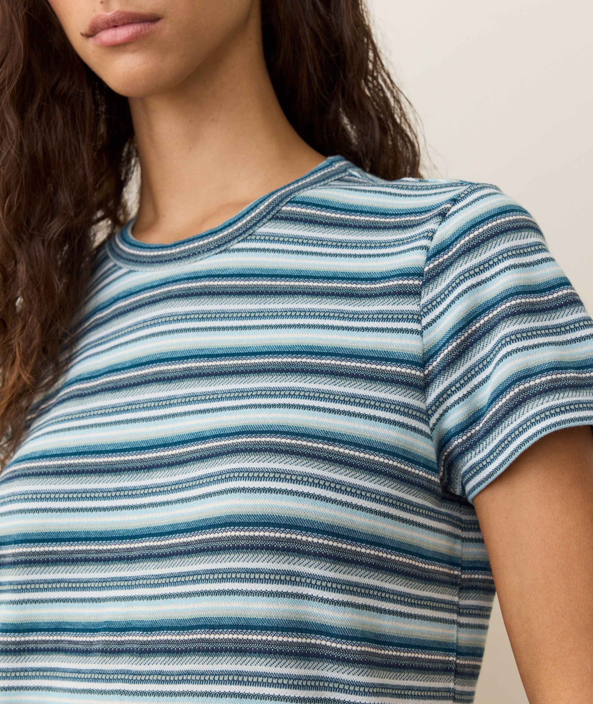 Jacquard Stripe Tee - Image 5