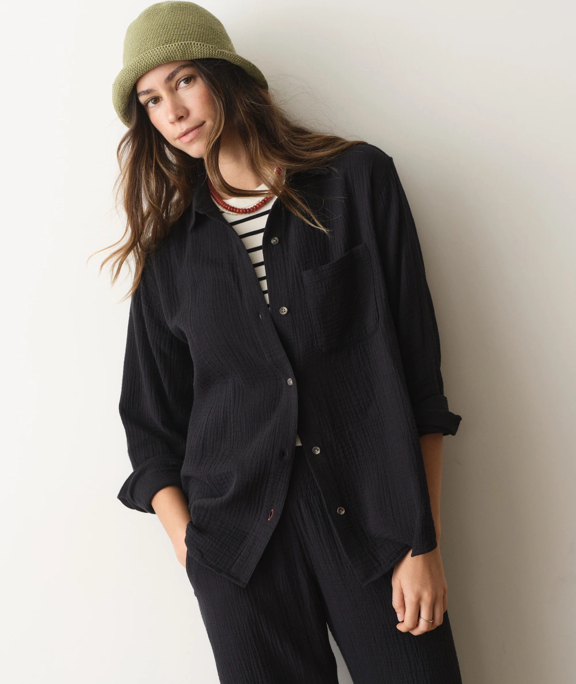Jane Relaxed Double Cloth Shirt - Image 4