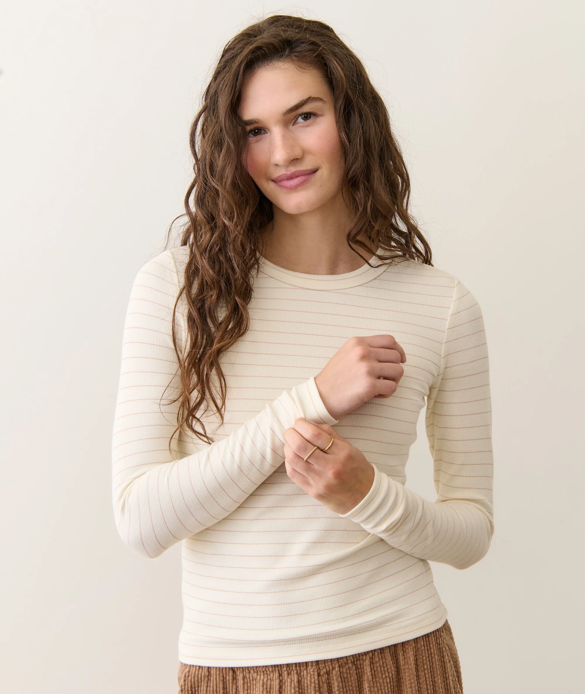Lexi Rib Sun-In Longsleeve Crew Tee - Image 2