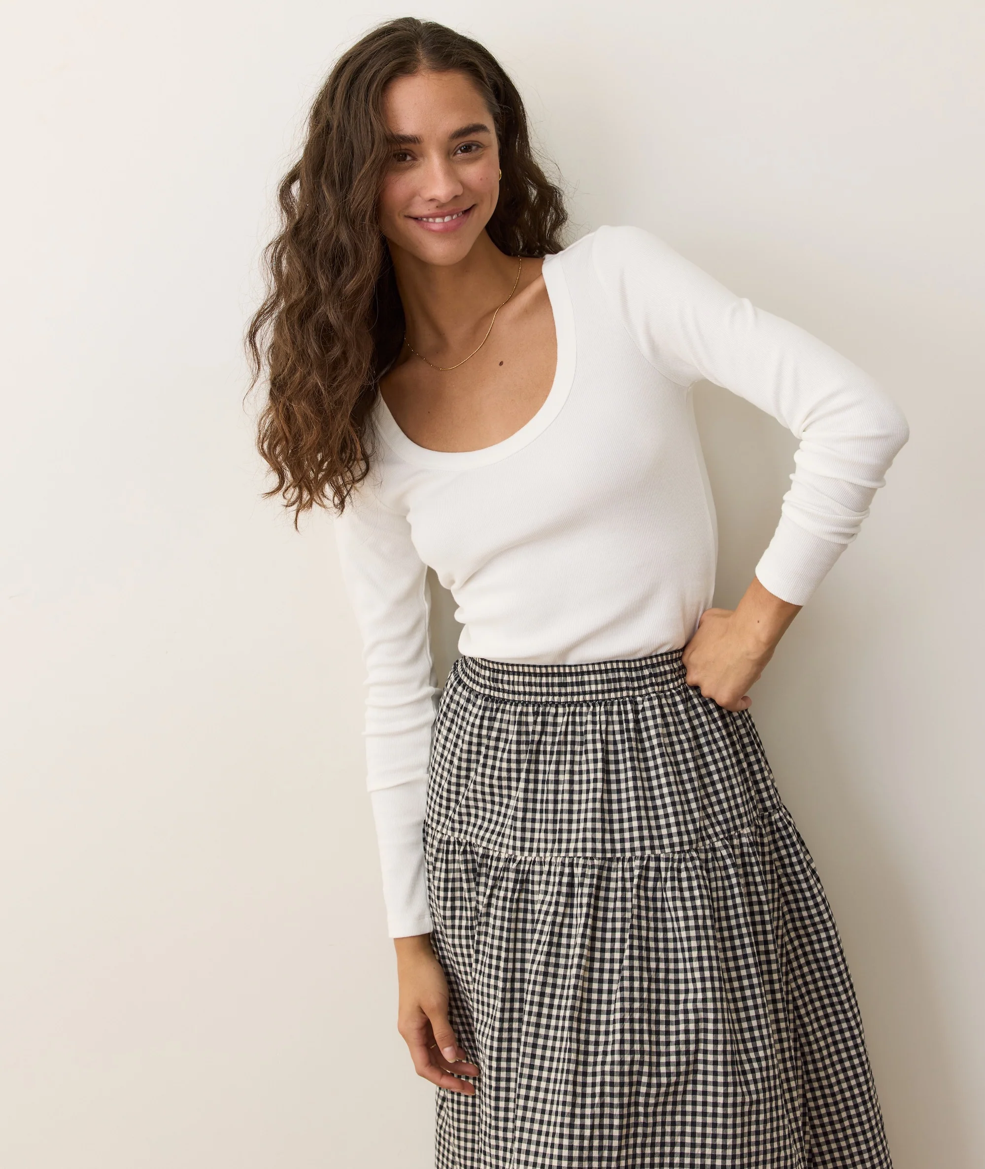 Lexi Rib Sun-In Longsleeve Scoop Tee