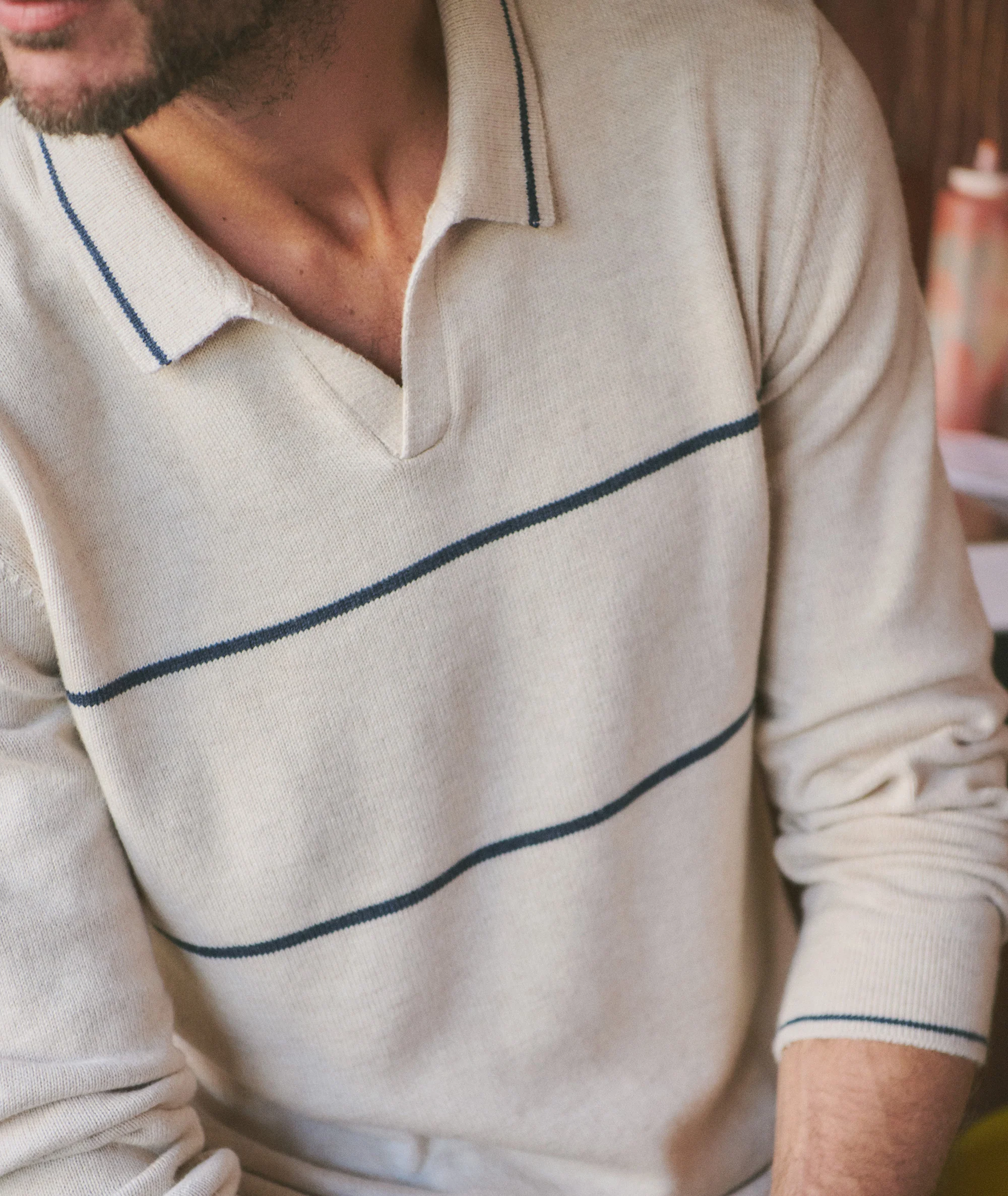 Liam Long Sleeve Sweater Polo - Image 3
