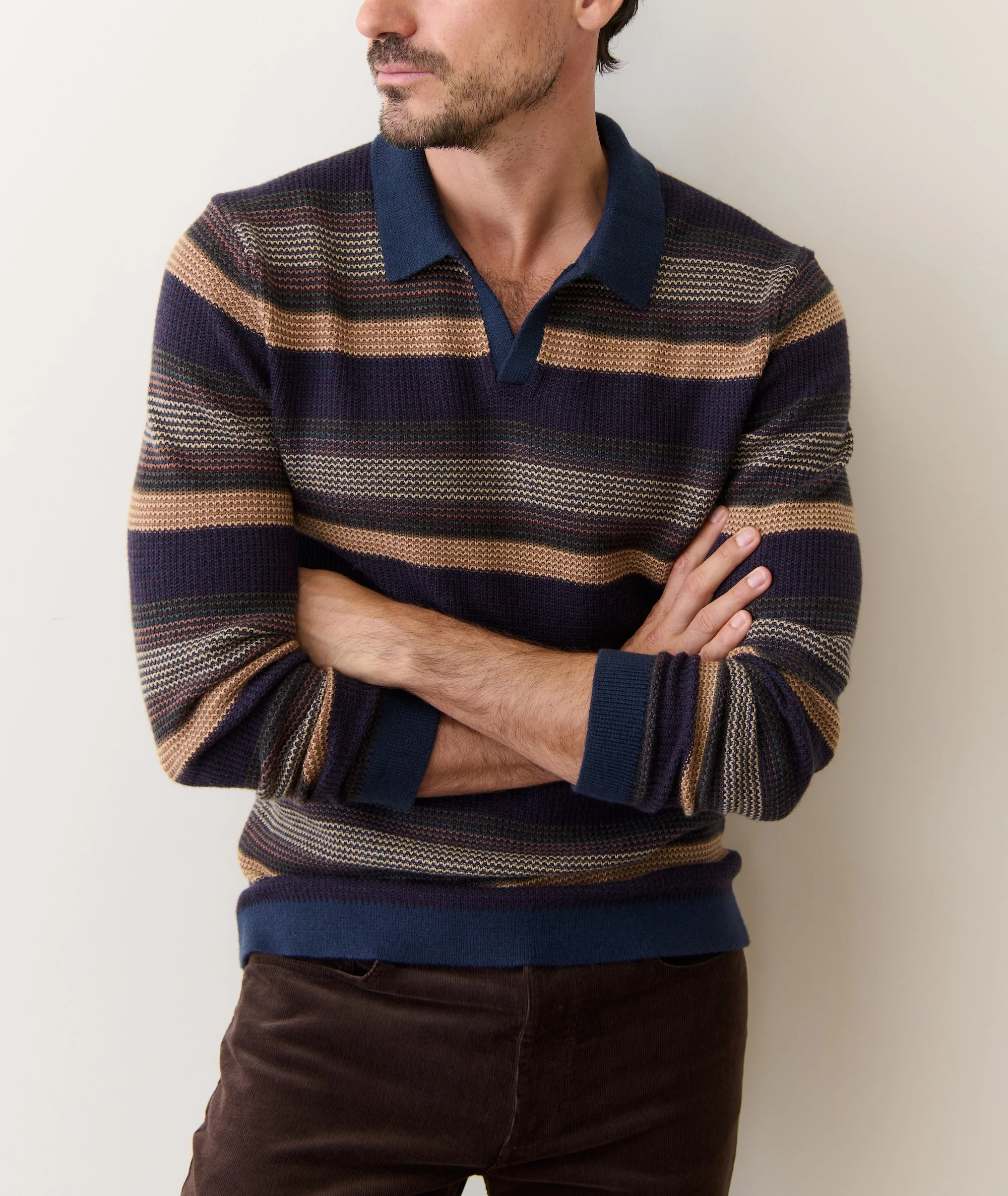 Liam Long Sleeve Sweater Polo - Image 6