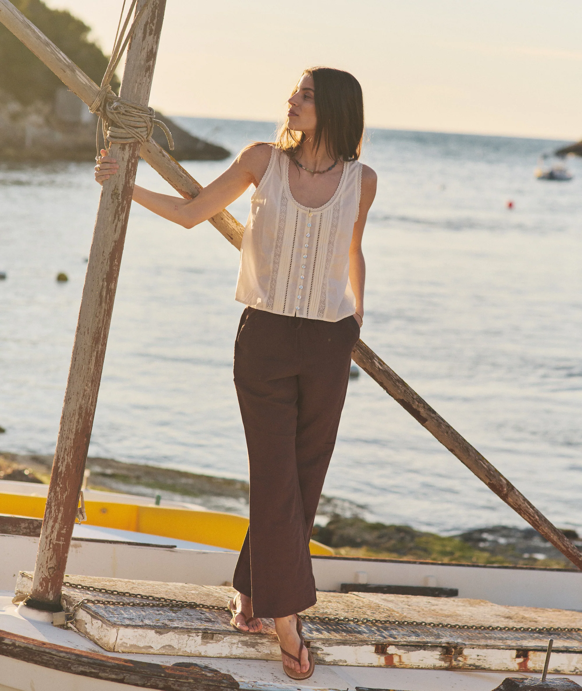 Linen Drawstring Pant