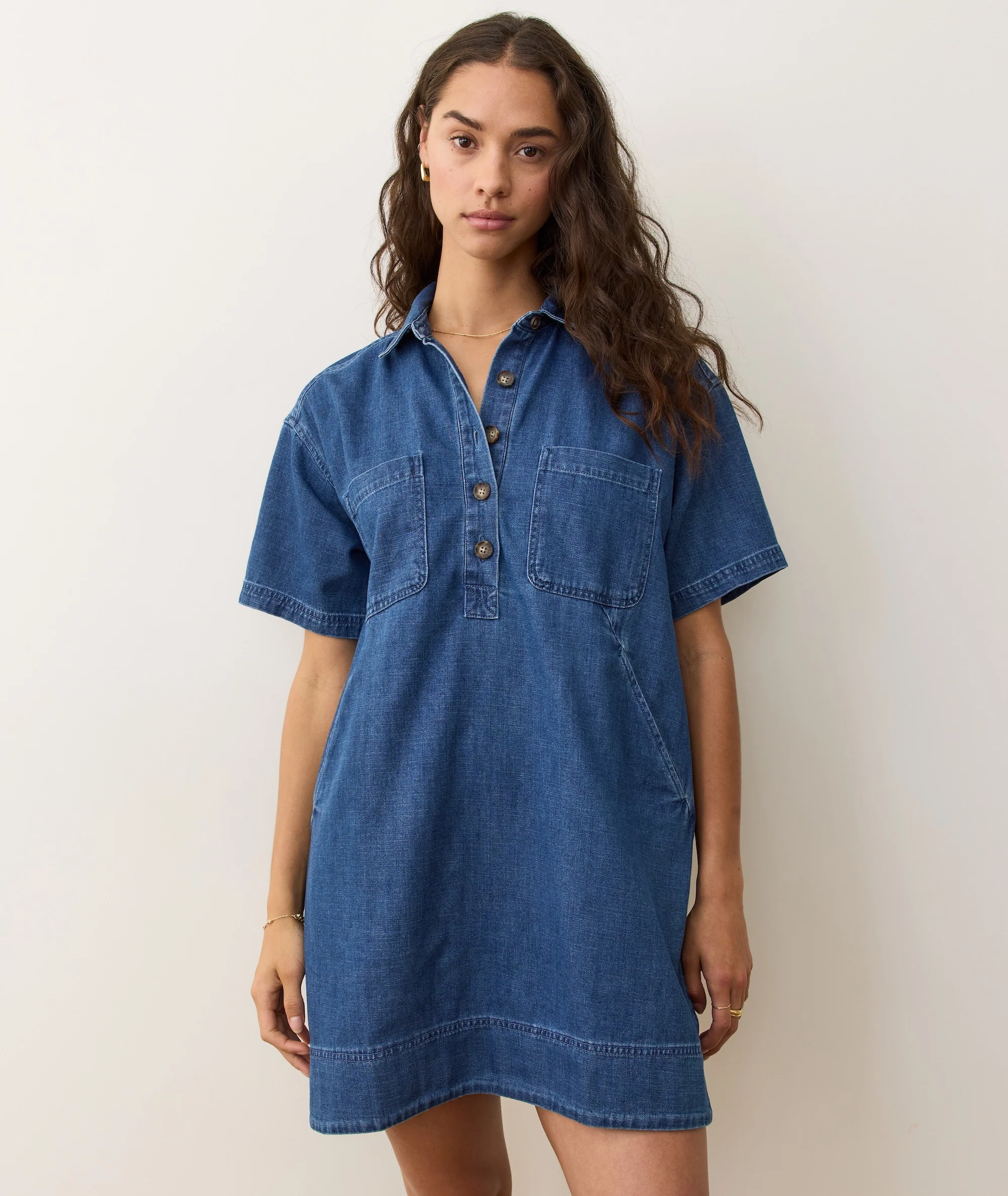 Liza Denim Mini Dress - Image 7