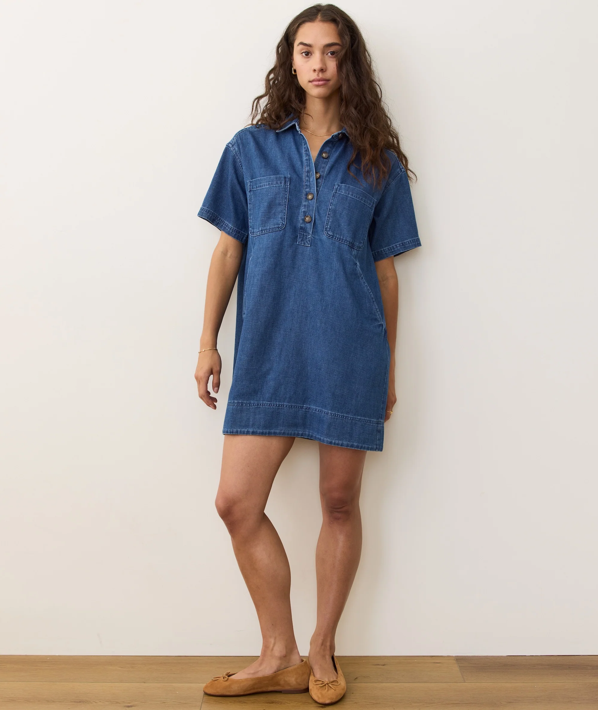 Liza Denim Mini Dress - Image 8
