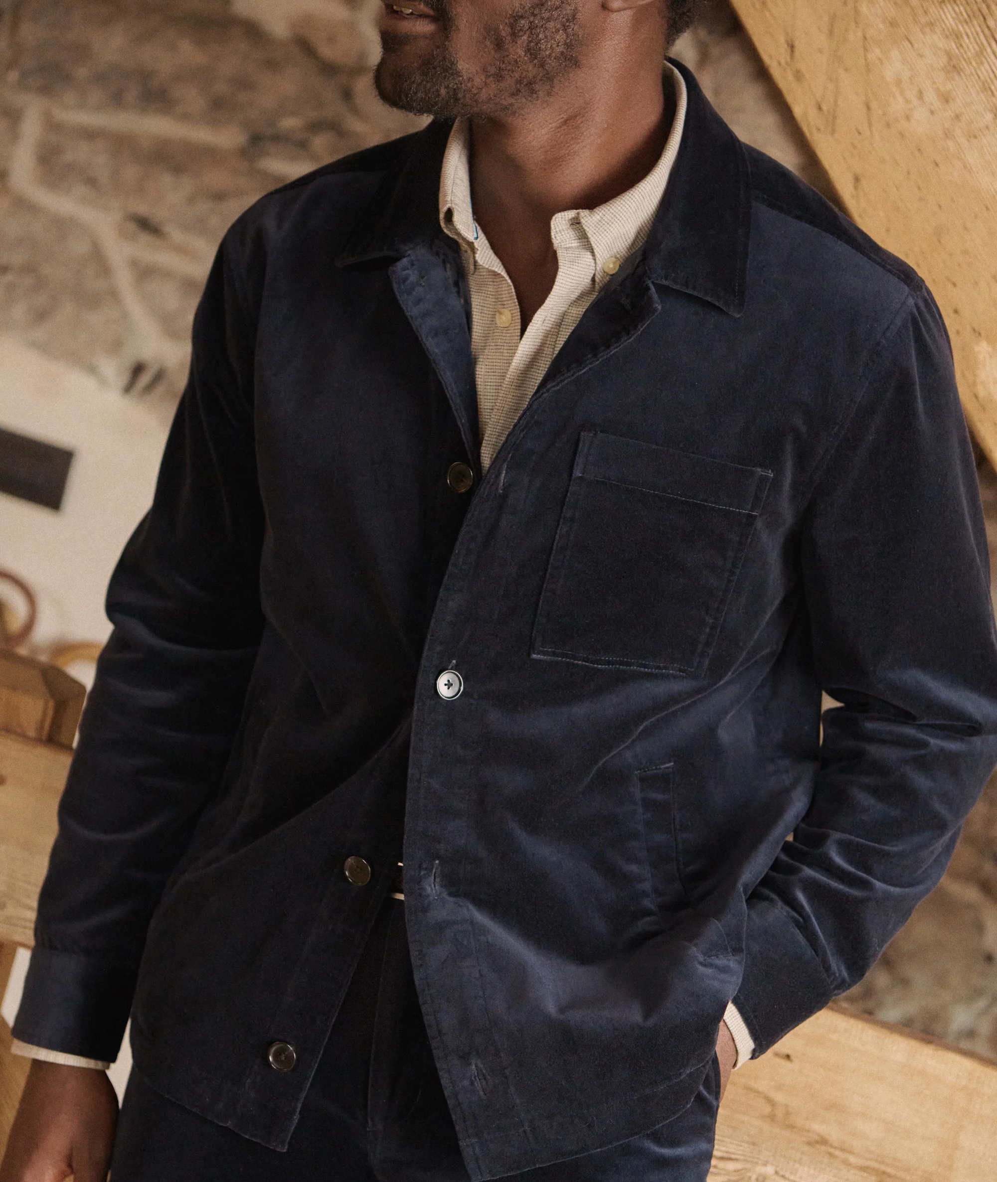 Lorenzo Velvet Overshirt - Image 7