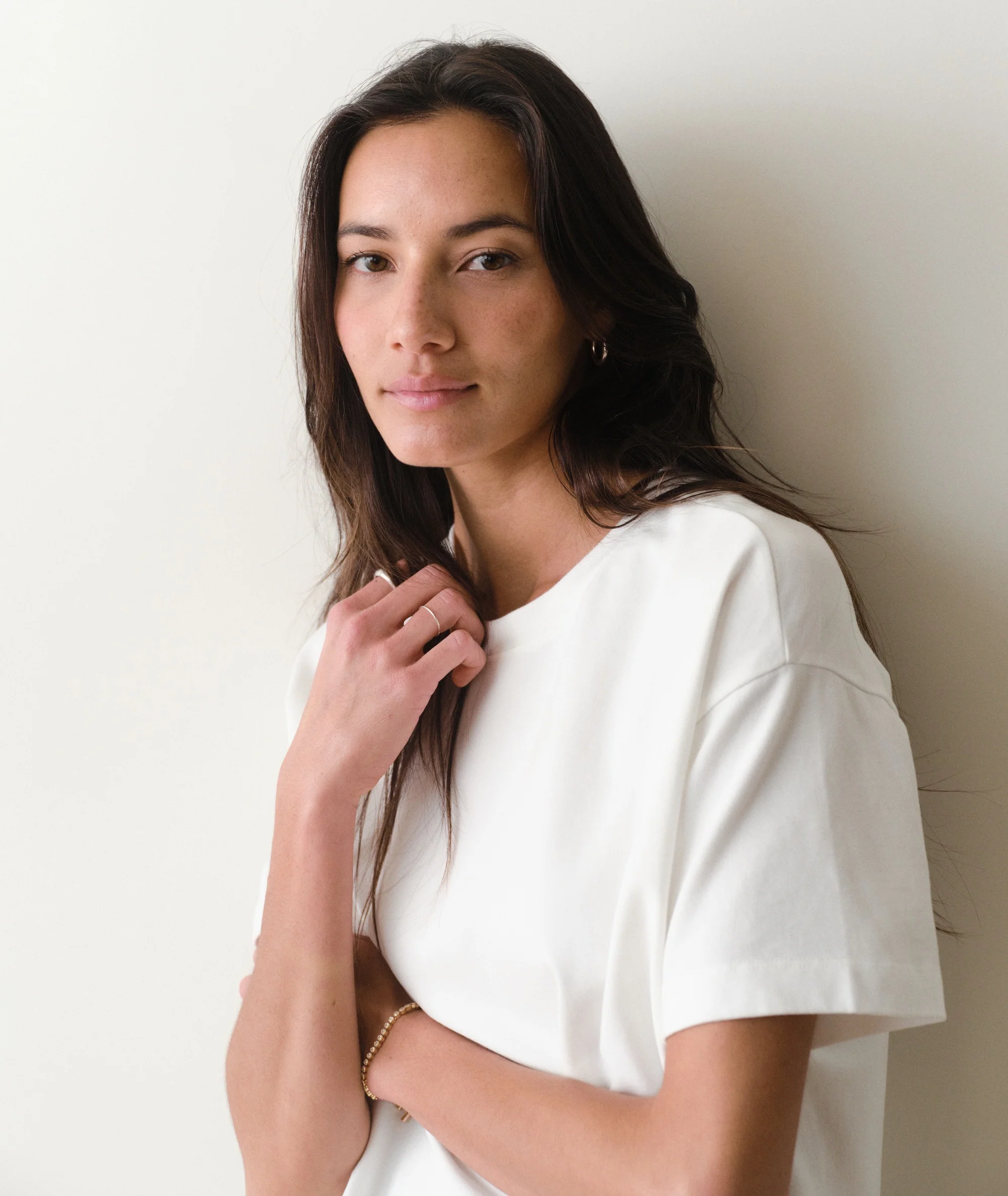 Luxe Sueded Oversized Crew Tee - Image 5