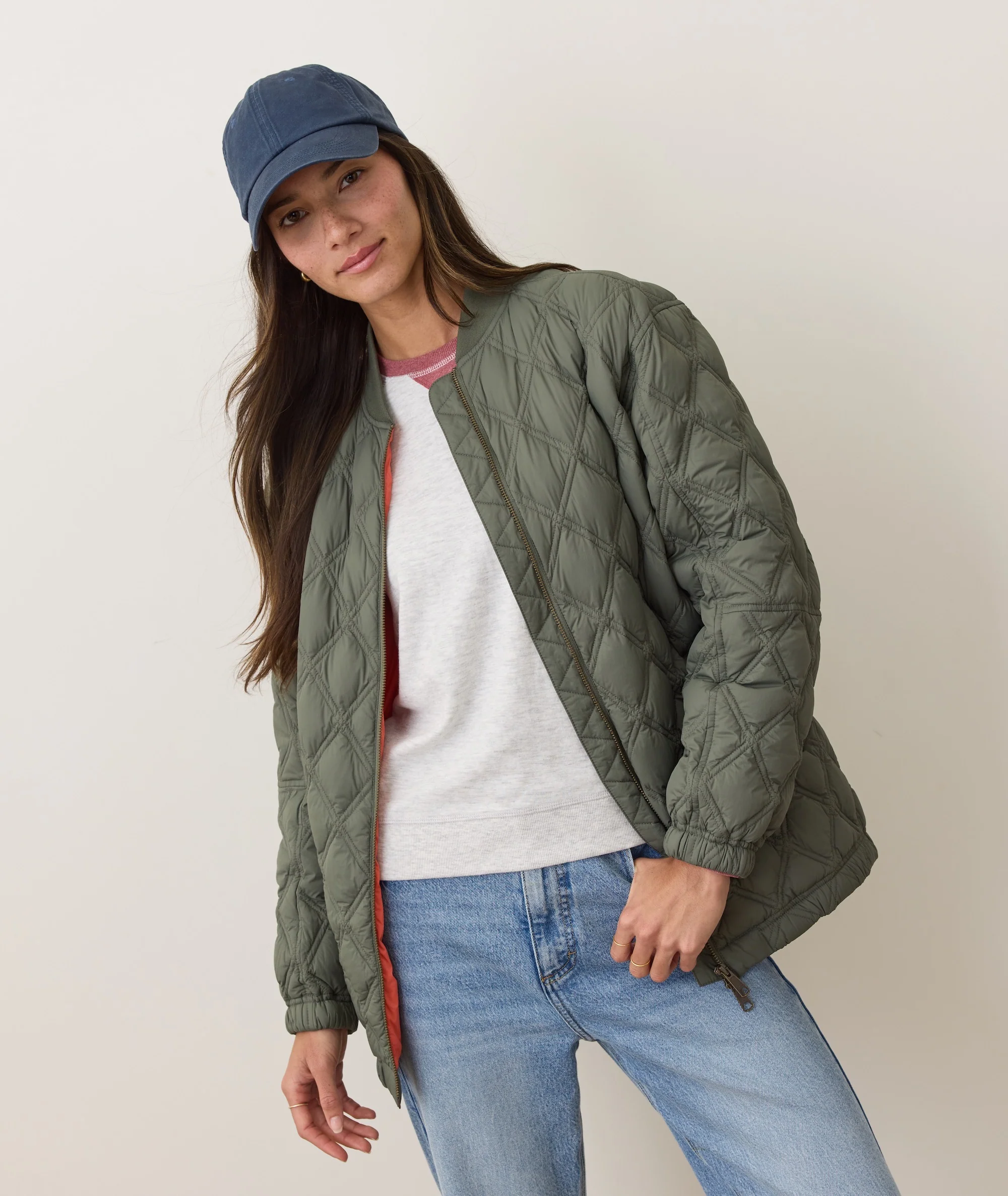 Marina Quilted Oversized Bomber - Image 6