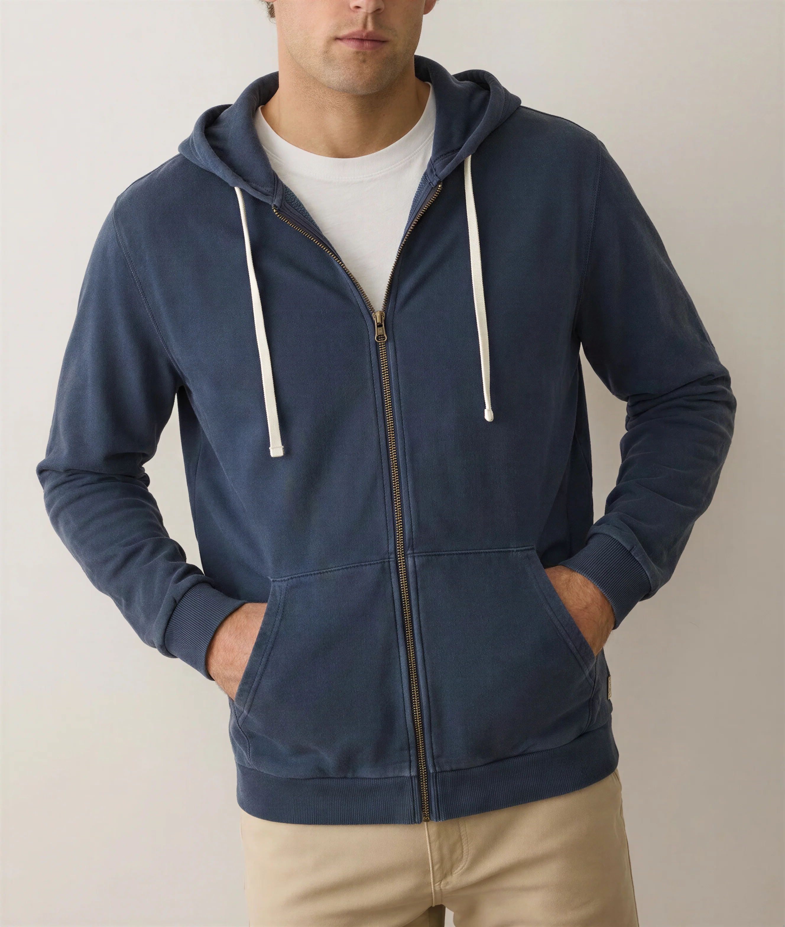 Men's Cloud 9 Fleece Full Zip Hoodie in Mood Indigo - Image 2