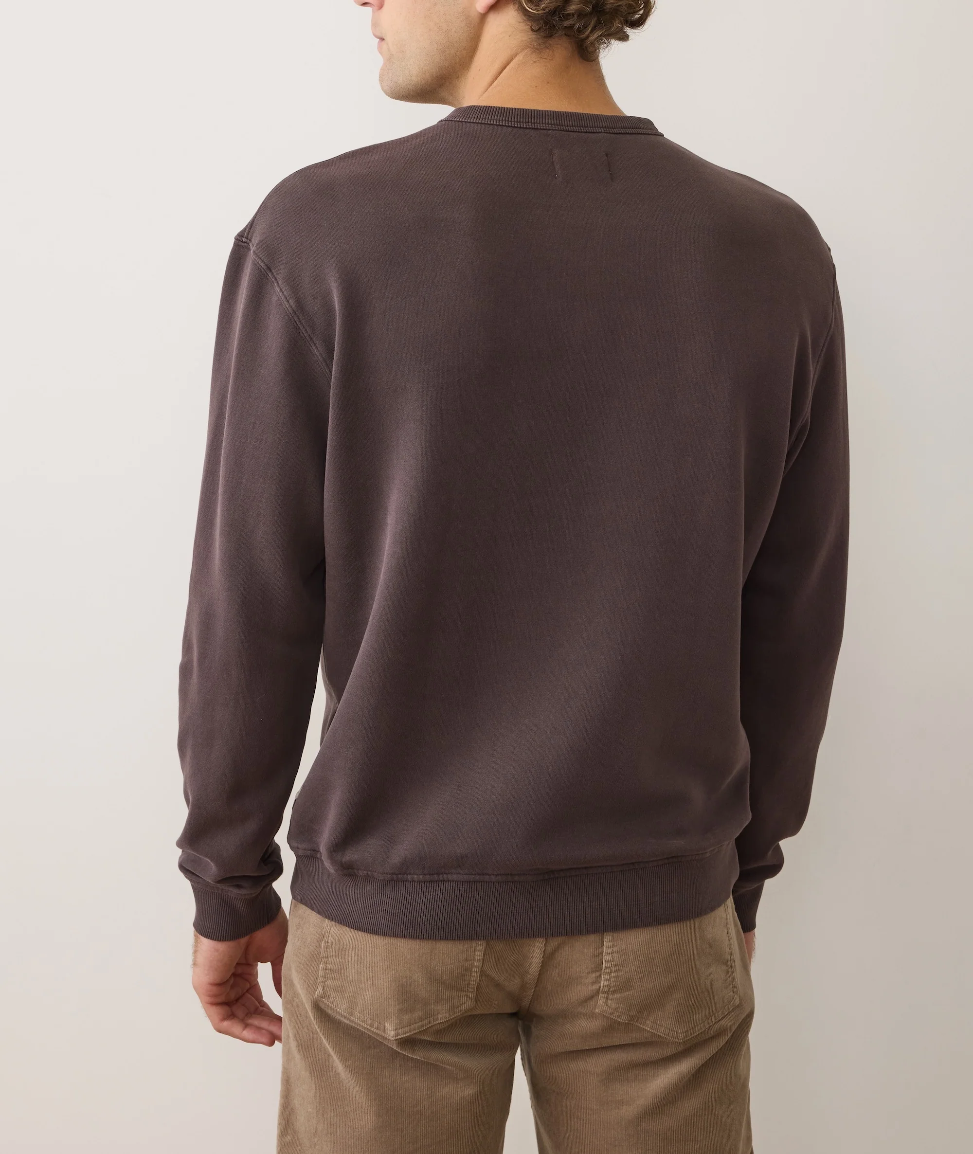 Men's Cloud 9 Fleece Relaxed Crewneck in Coffee - Image 6