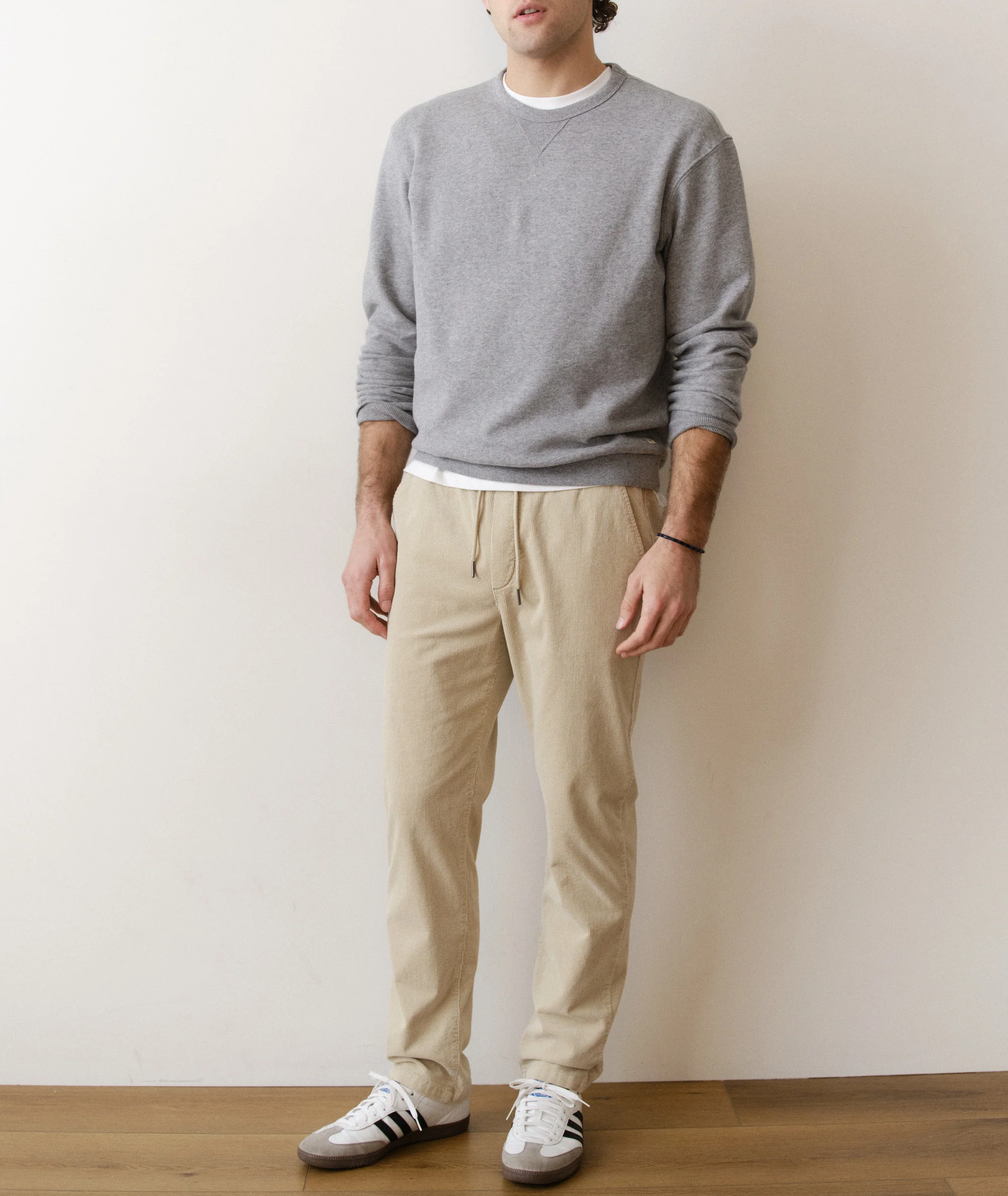 Men's Cloud 9 Fleece Relaxed Crewneck in Heather Grey - Image 10