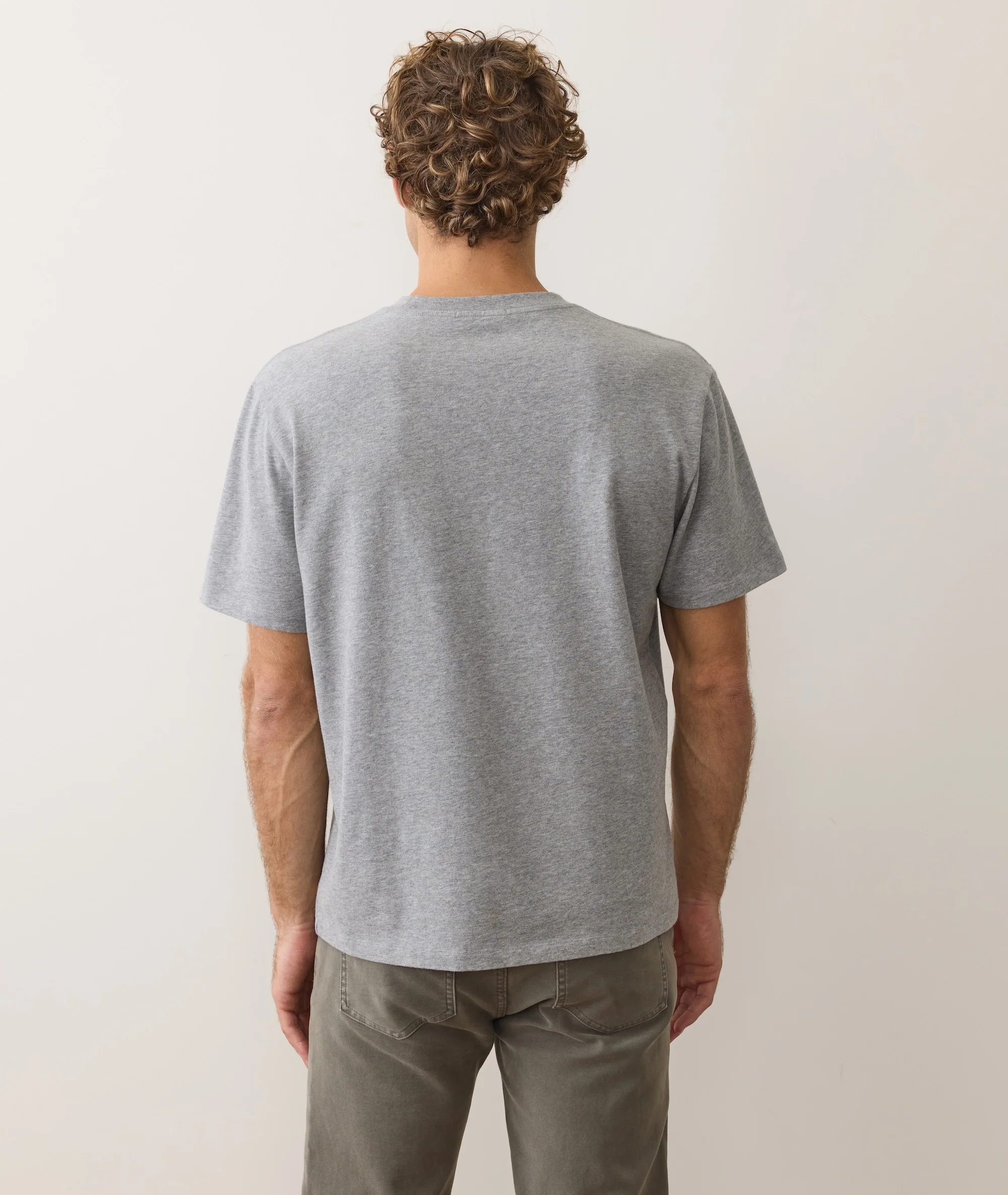 Men's Luxe Jersey Relaxed Tee in Heather Grey - Image 6