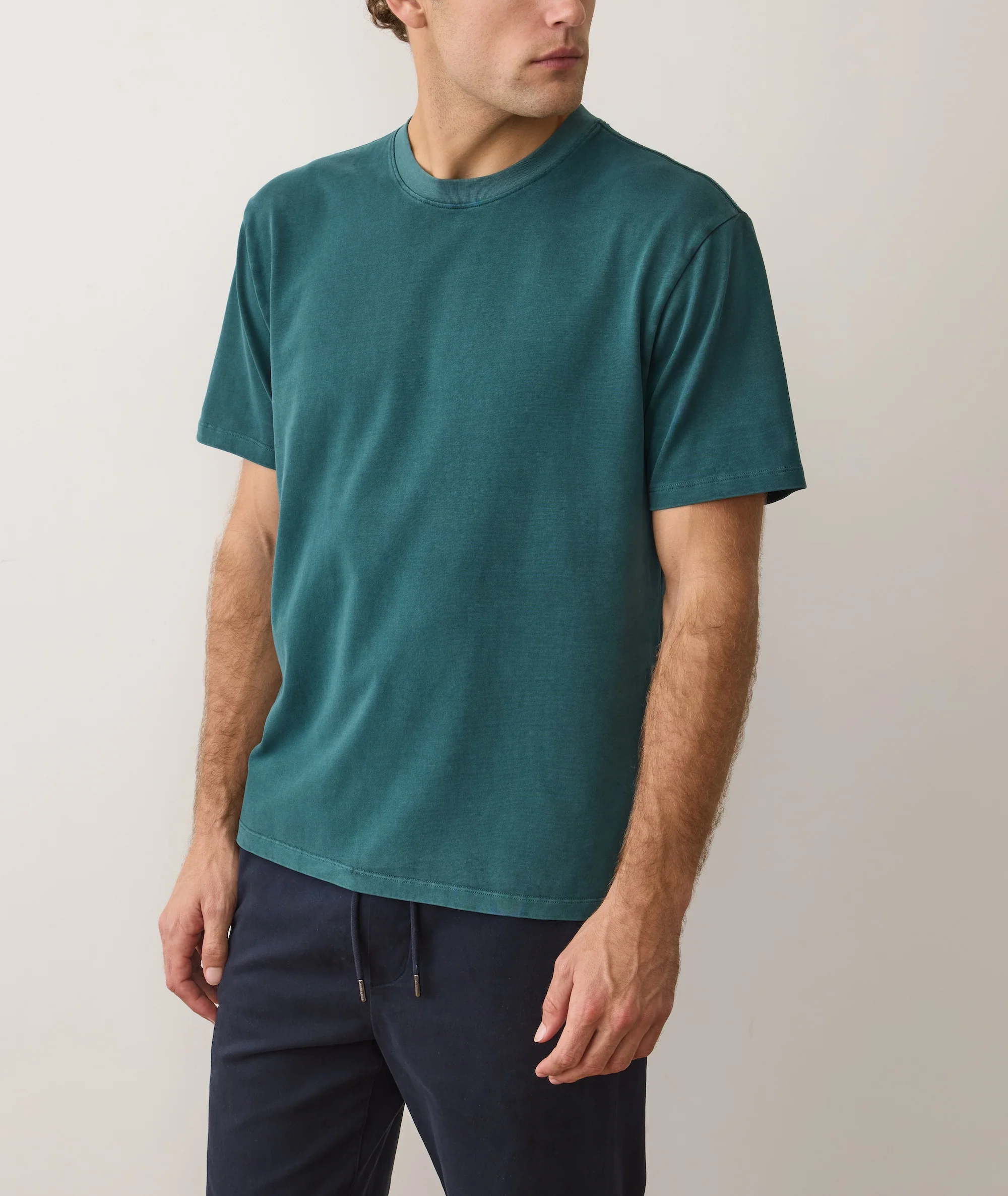 Men's Luxe Jersey Relaxed Tee in Rainforest - Image 2