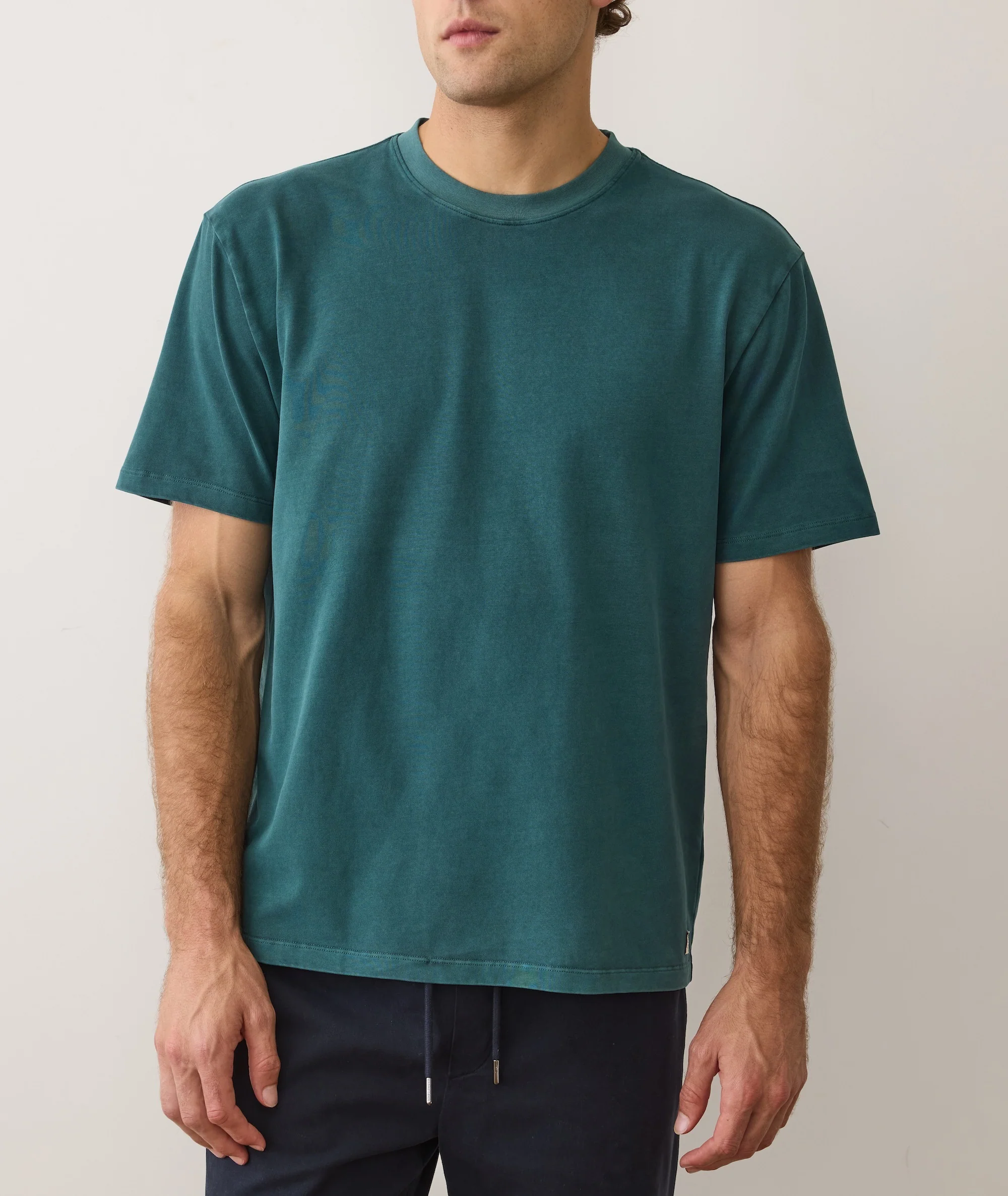Men's Luxe Jersey Relaxed Tee in Rainforest - Image 3