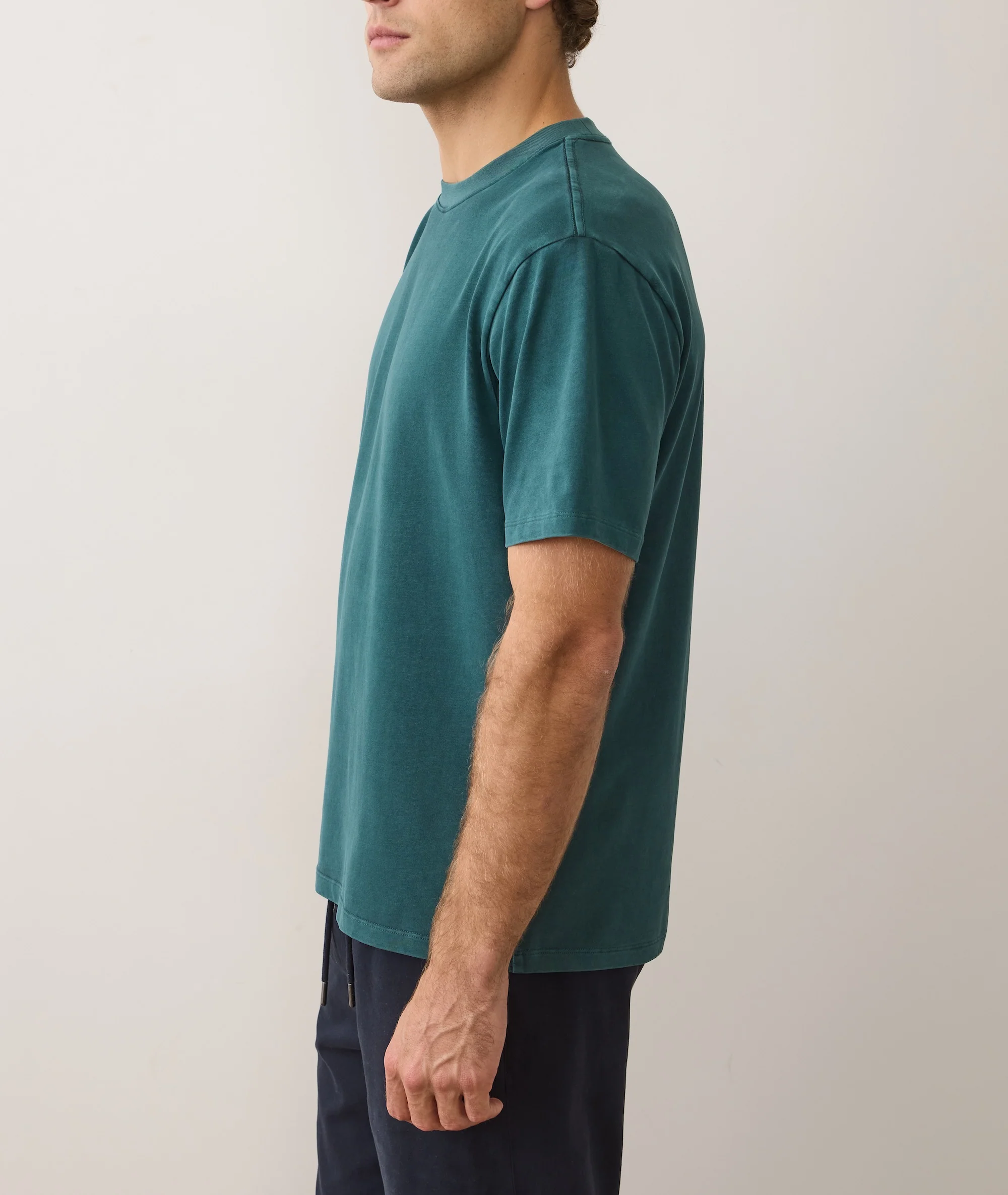 Men's Luxe Jersey Relaxed Tee in Rainforest - Image 5