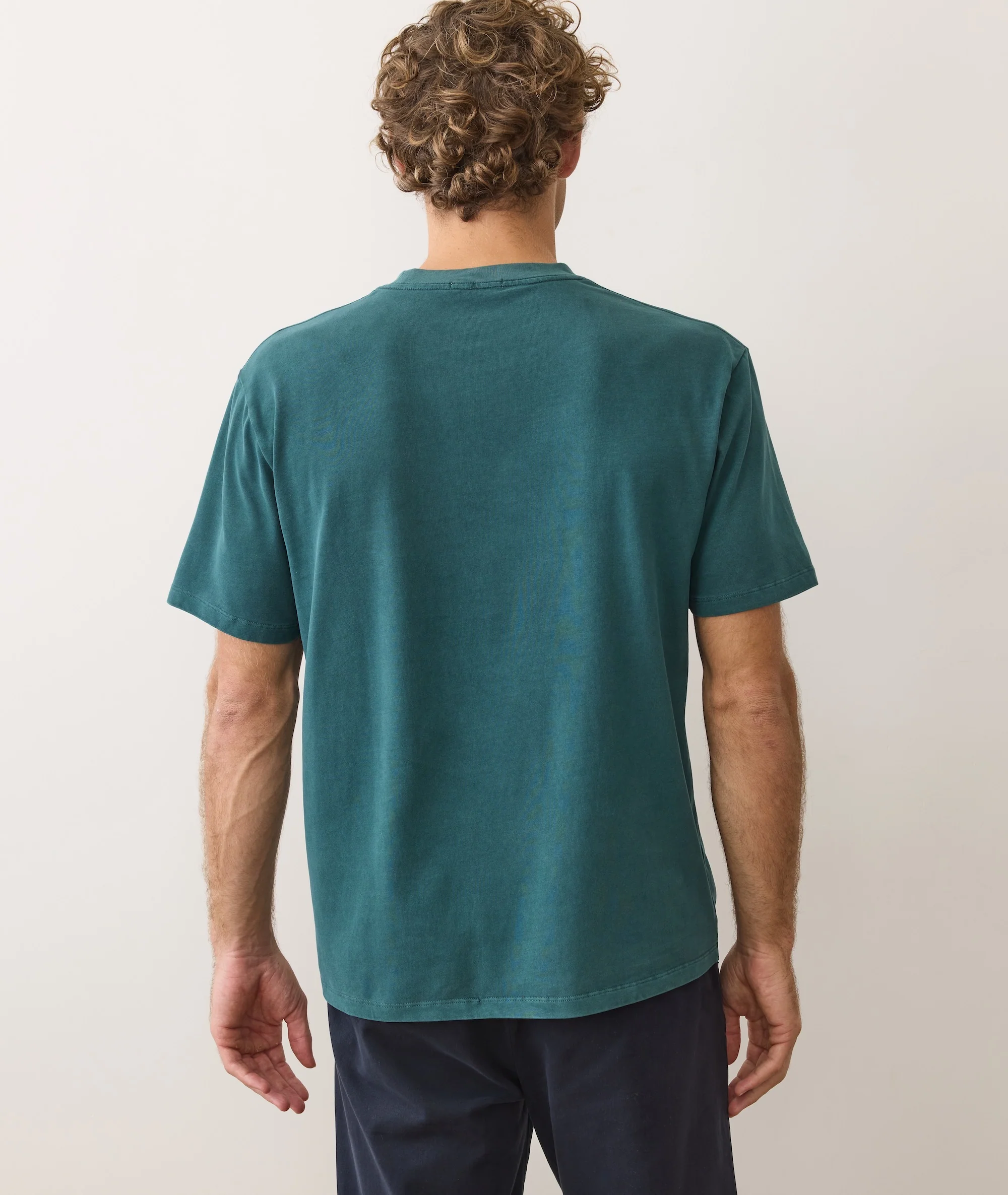 Men's Luxe Jersey Relaxed Tee in Rainforest - Image 6