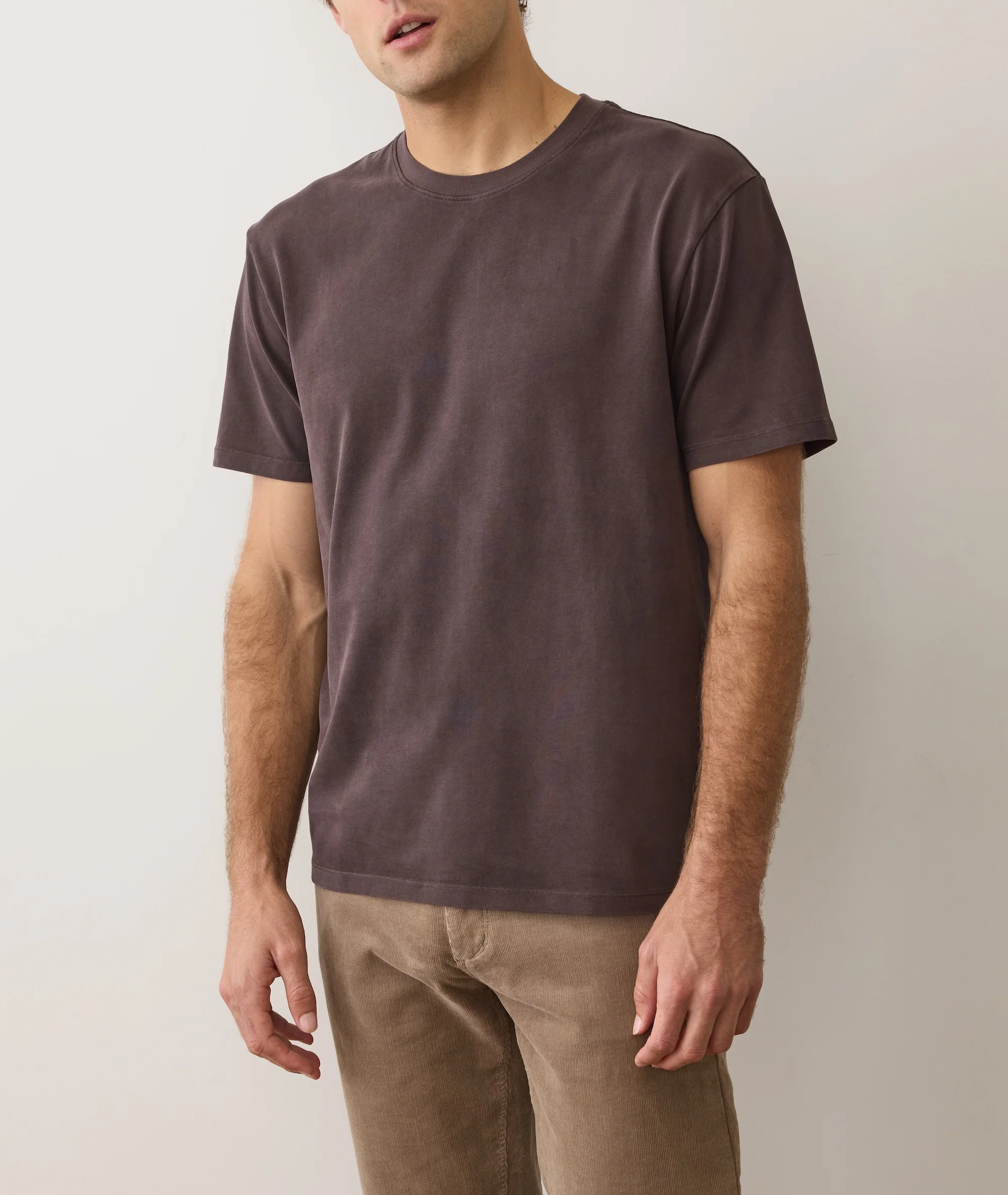 Men's Luxe Jersey Relaxed Tee in Coffee - Image 2