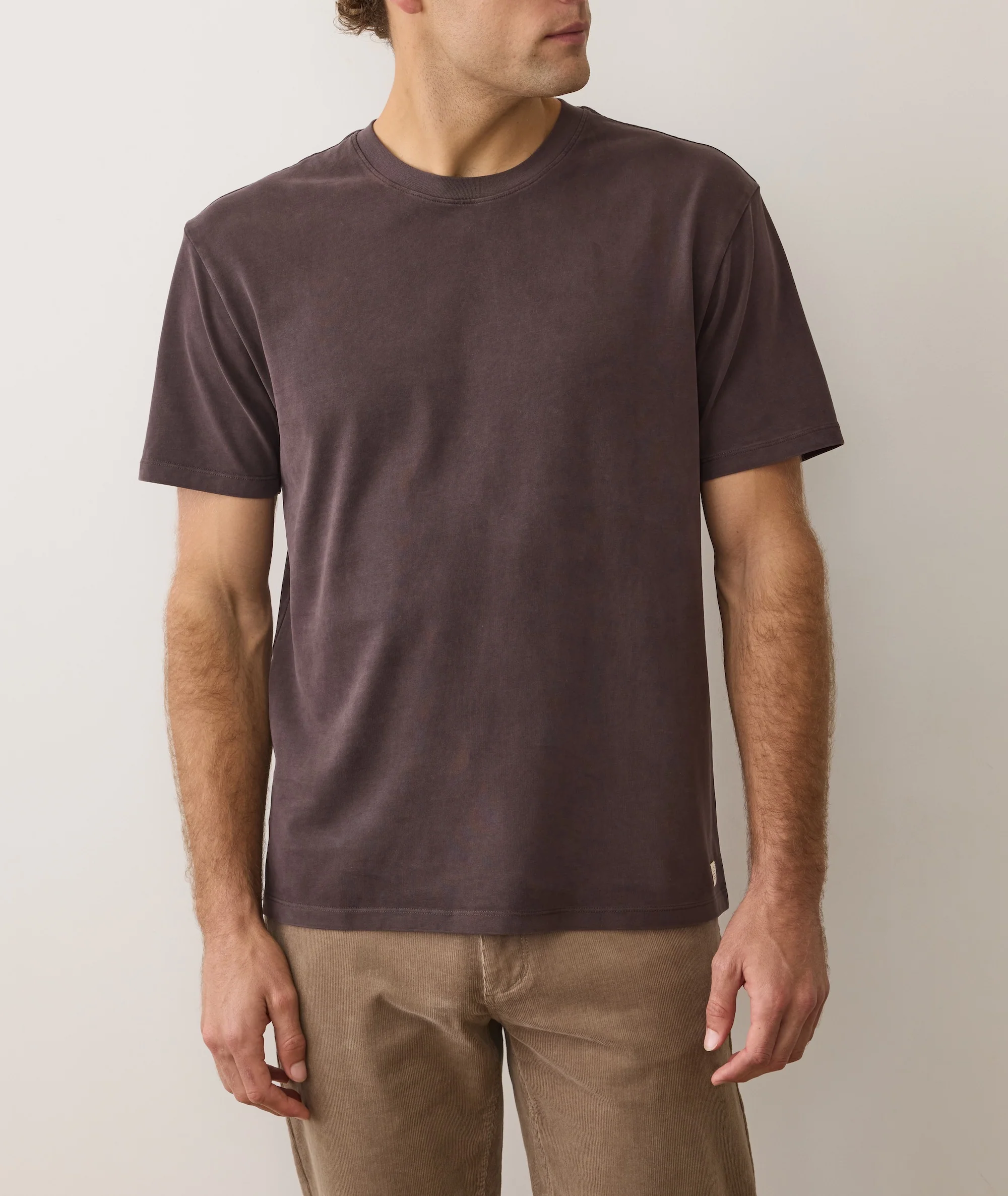 Men's Luxe Jersey Relaxed Tee in Coffee - Image 3