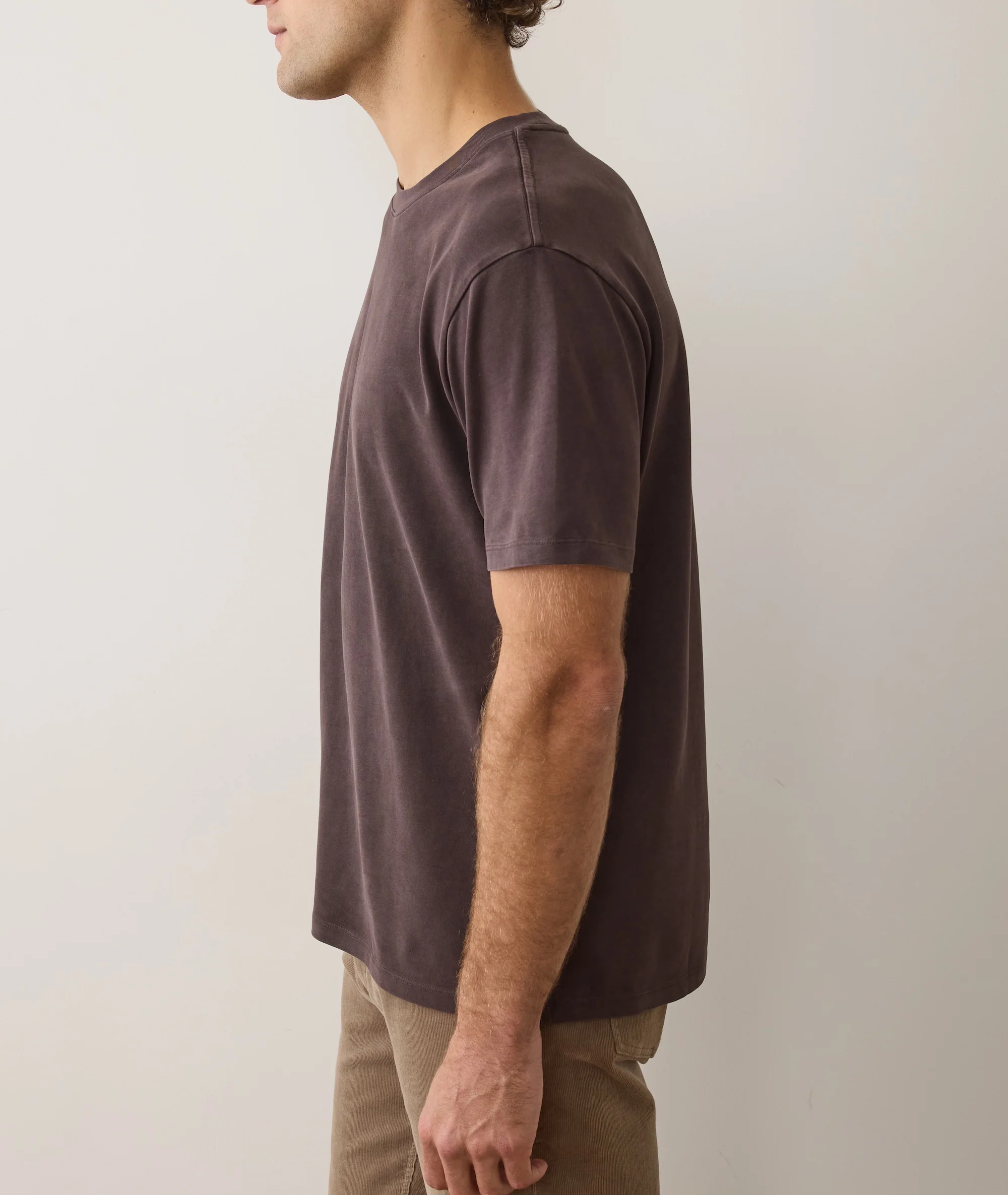 Men's Luxe Jersey Relaxed Tee in Coffee - Image 5