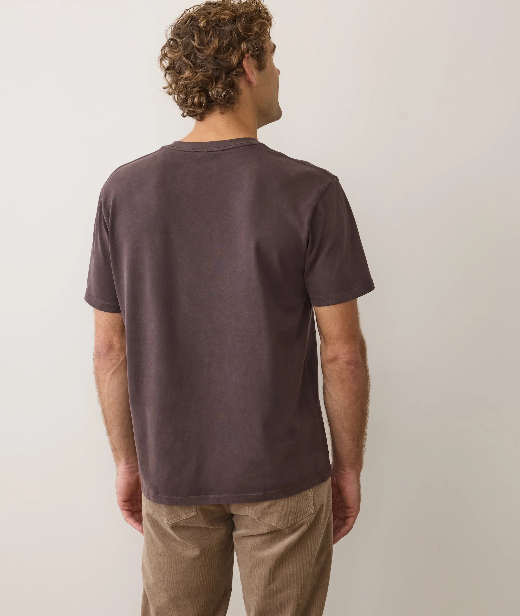 Men's Luxe Jersey Relaxed Tee in Coffee - Image 6