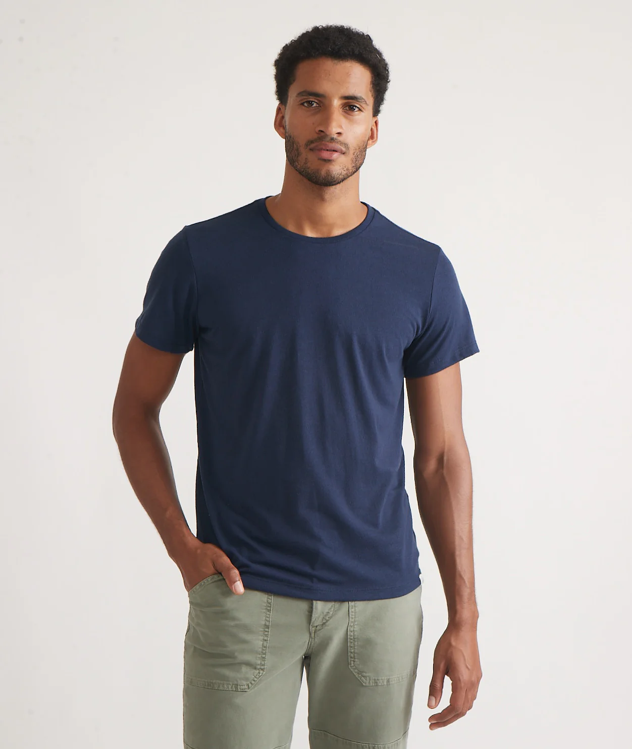 Men's Re-Spun Signature Crew in Navy - Image 5