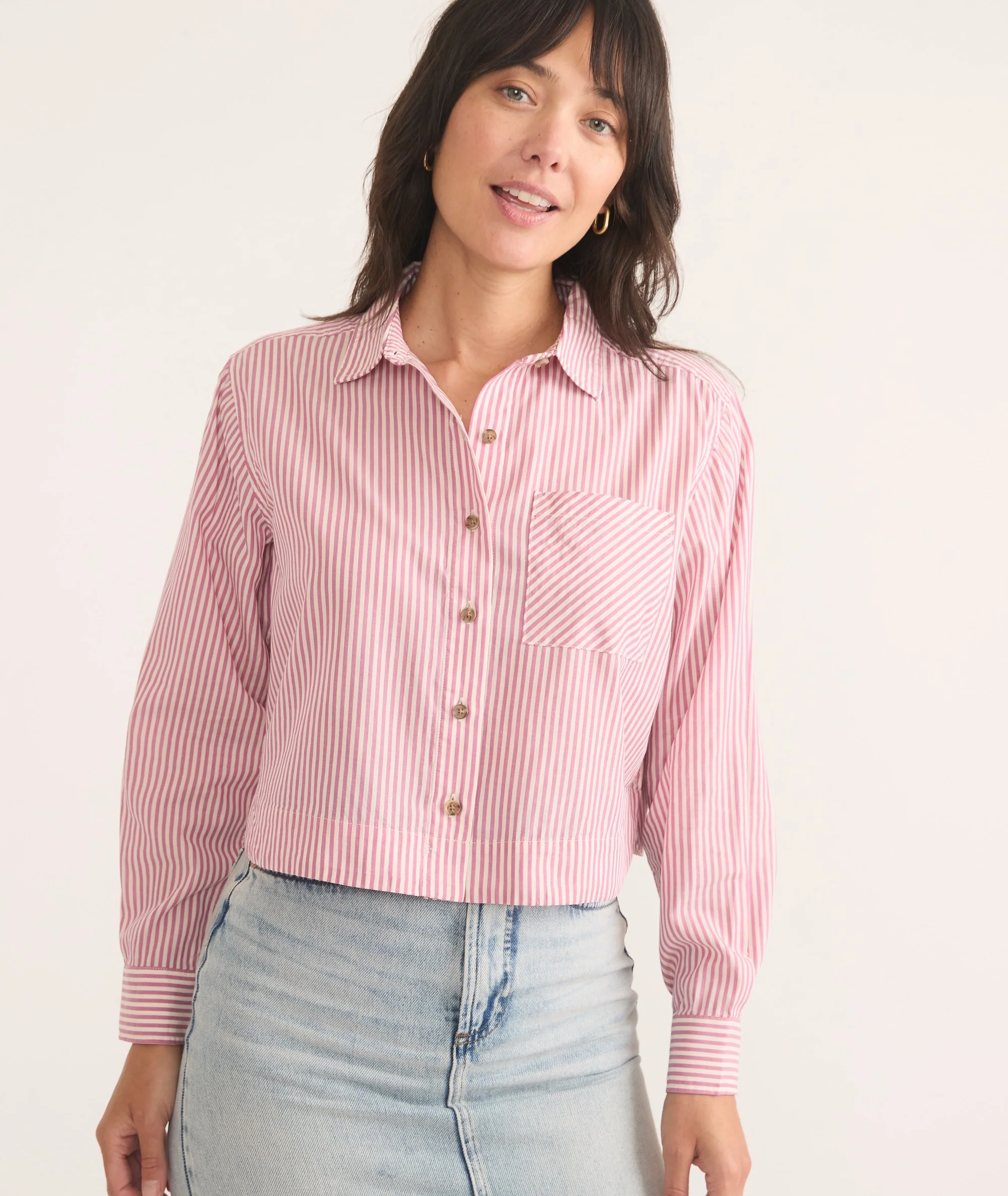 Mila Straight Hem Button Down - Image 5