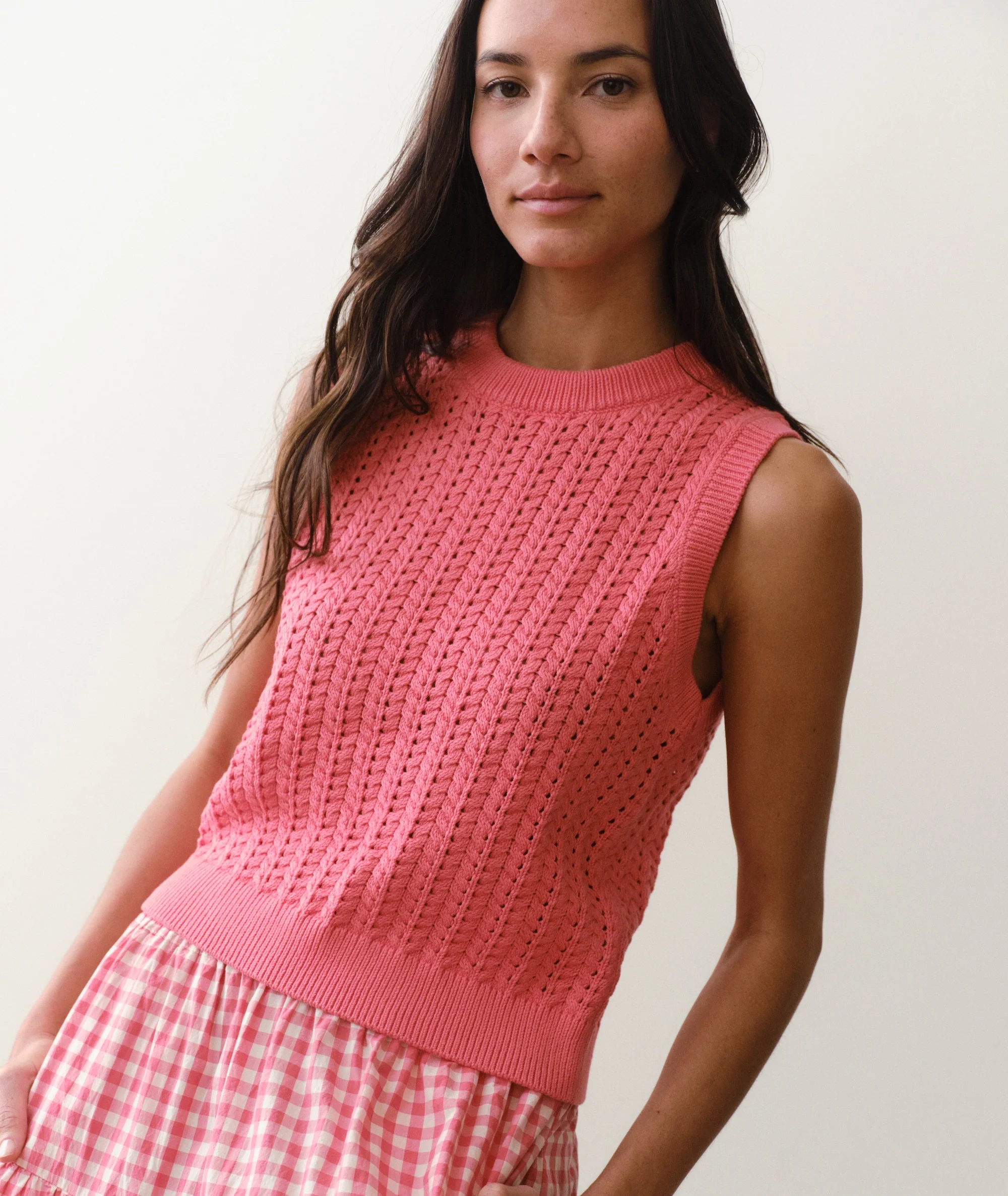 Mina Pointelle Sweater Tank - Image 3