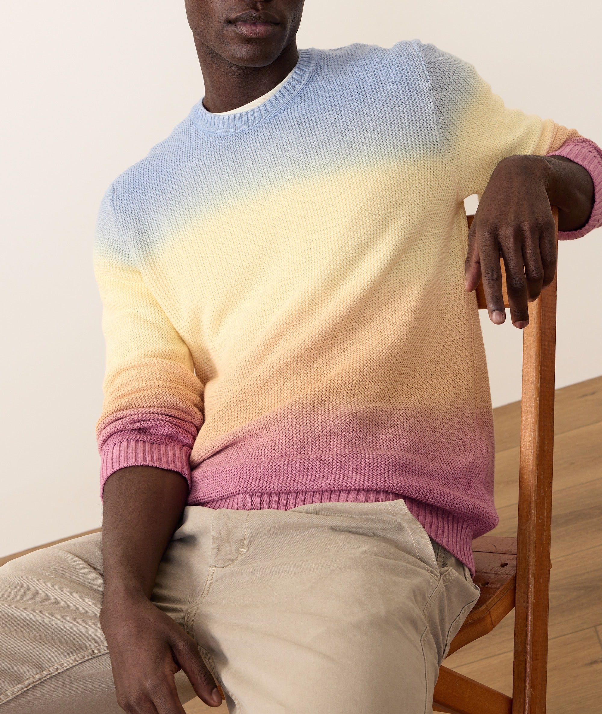 Men's Ombre Crew Sweater - Image 4