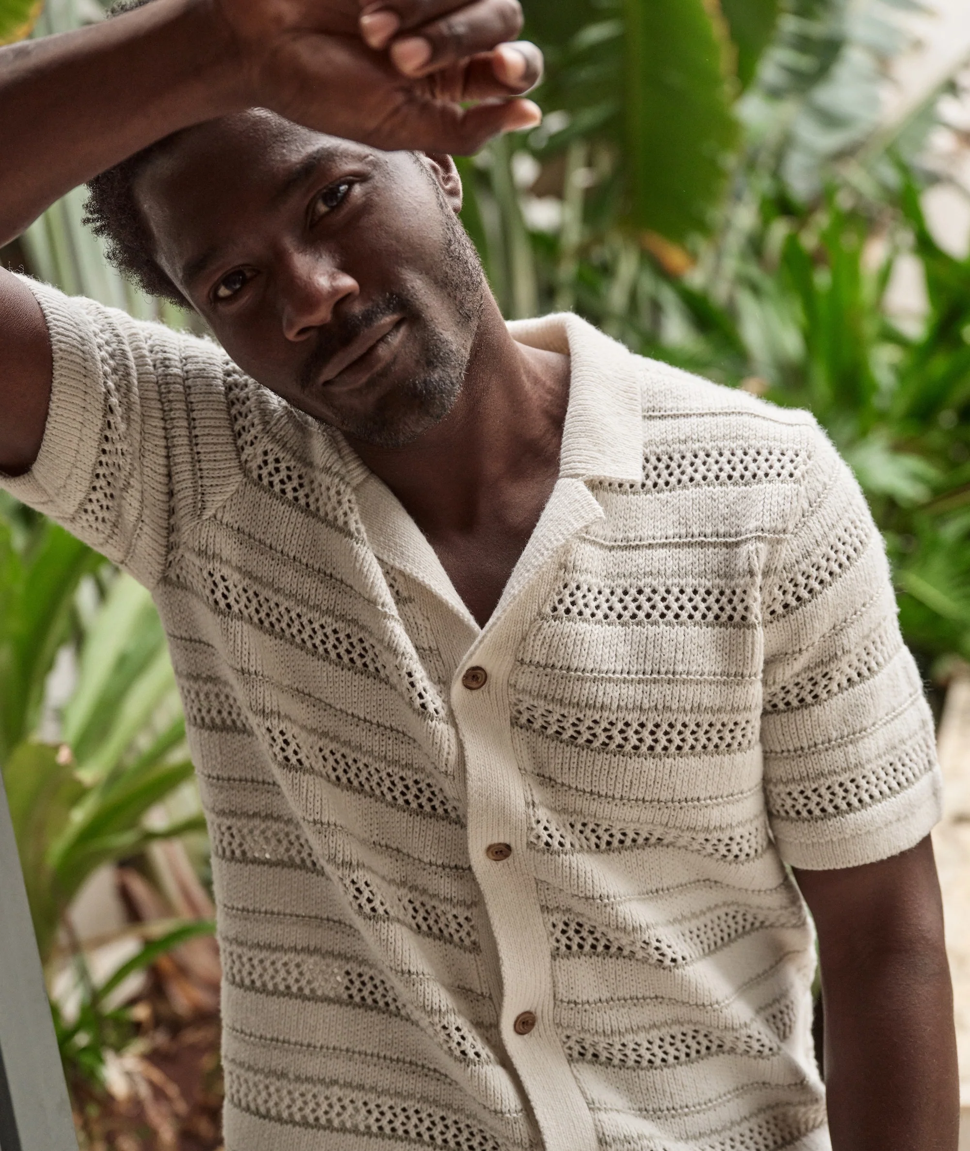 Open Knit Sweater Button-Down - Image 4