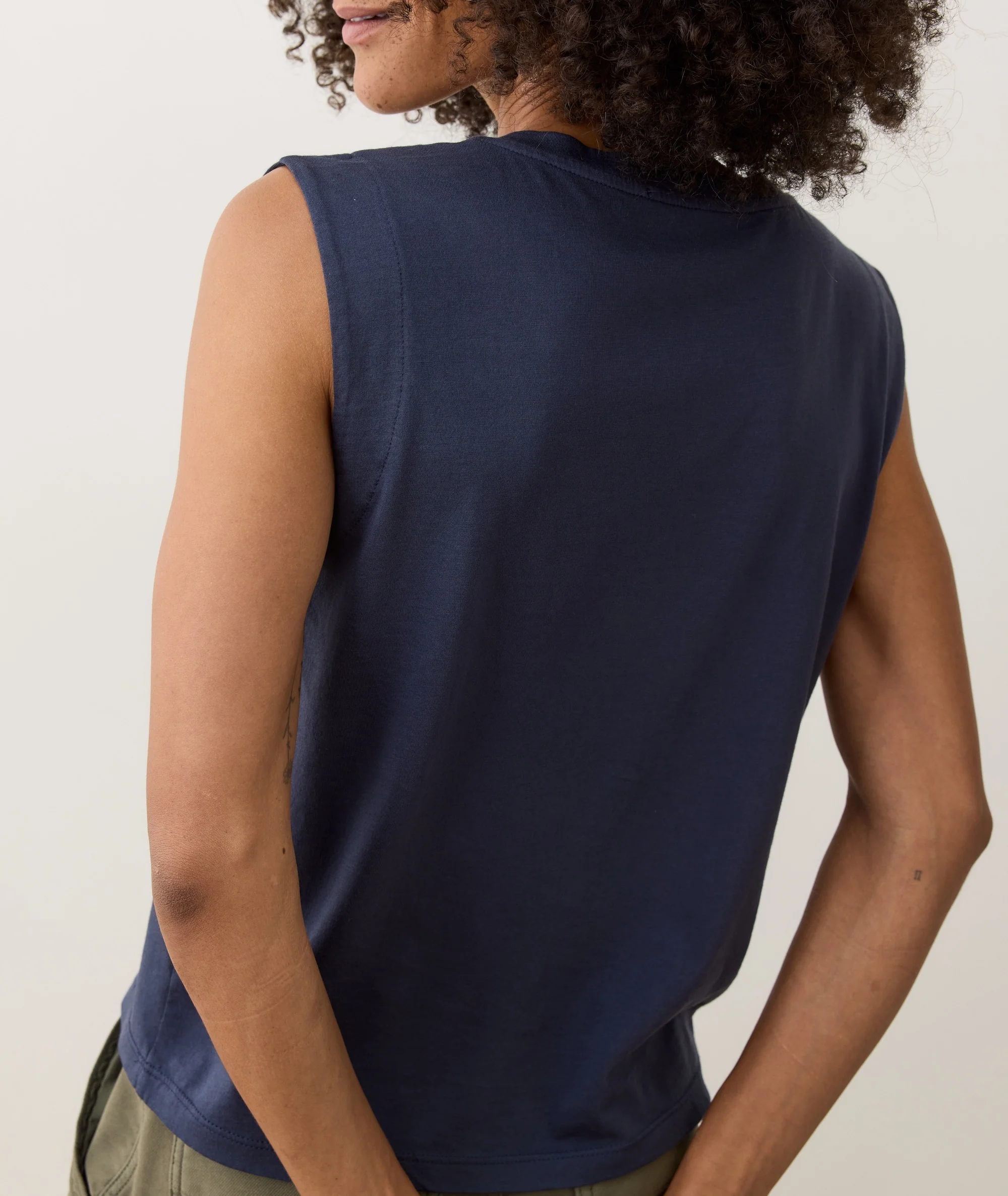 Pima Tissue V-Neck Tank - Image 6
