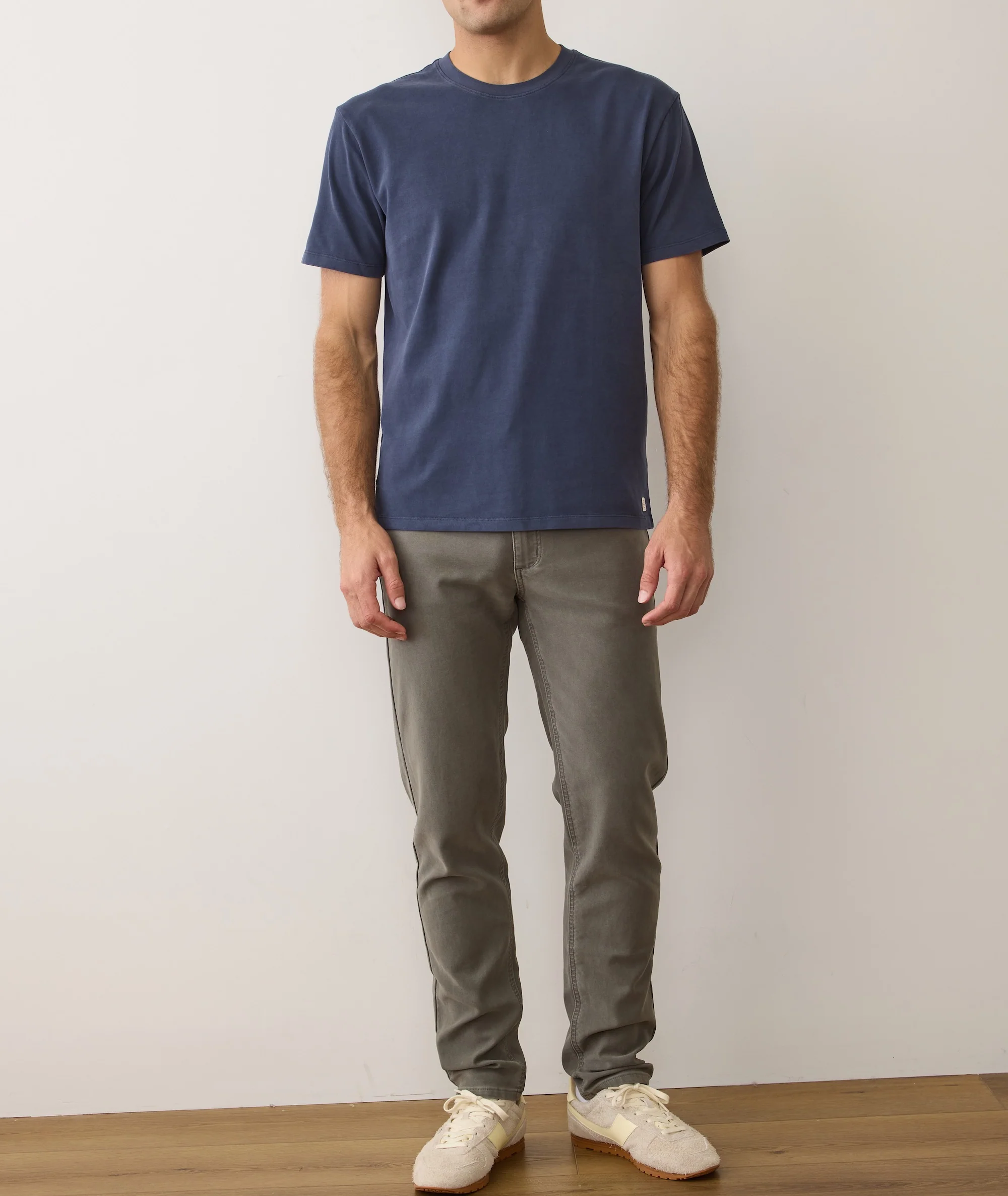Men's Luxe Jersey Relaxed Tee in Mood Indigo - Image 7