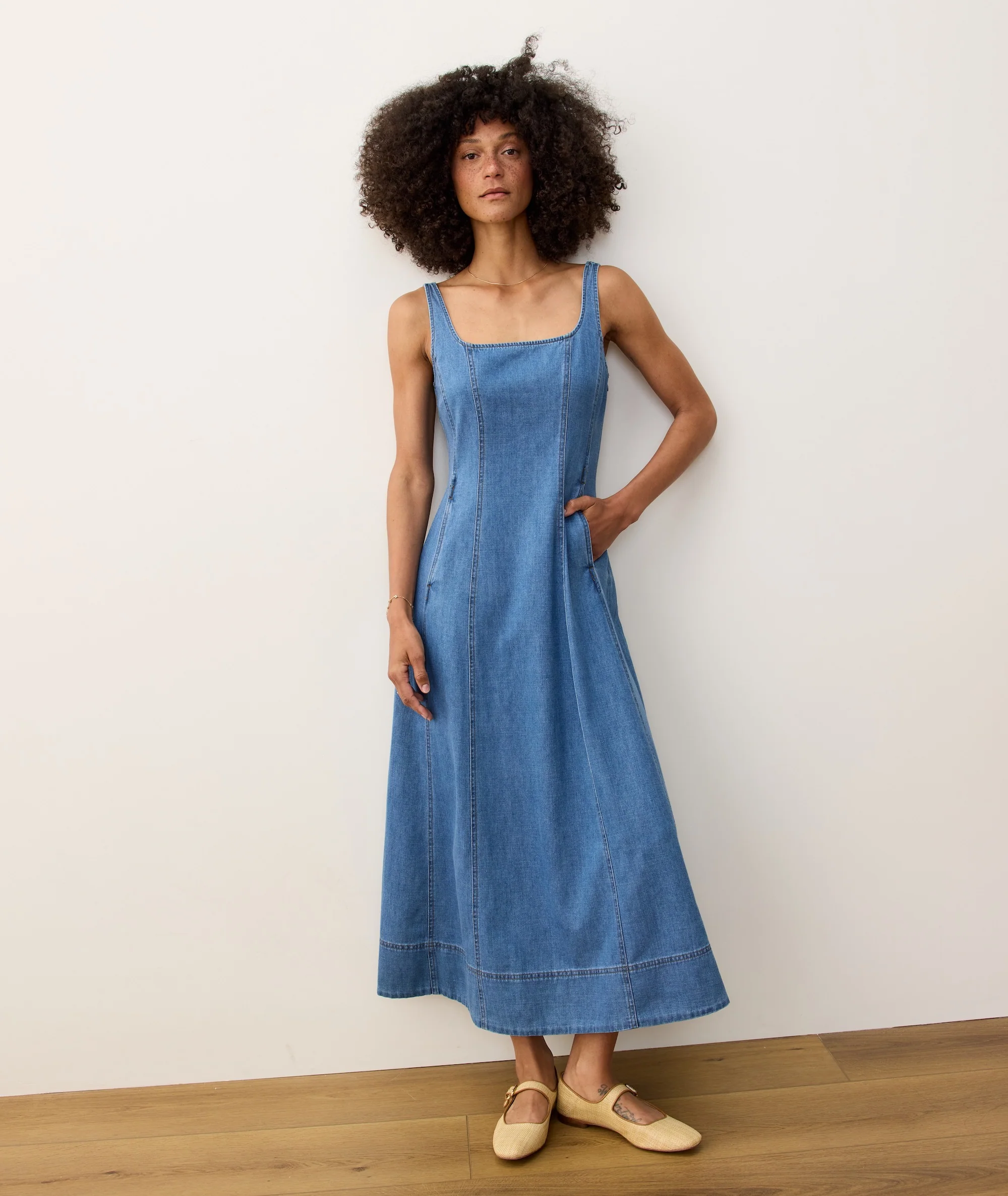Roan Denim Maxi Dress - Image 5