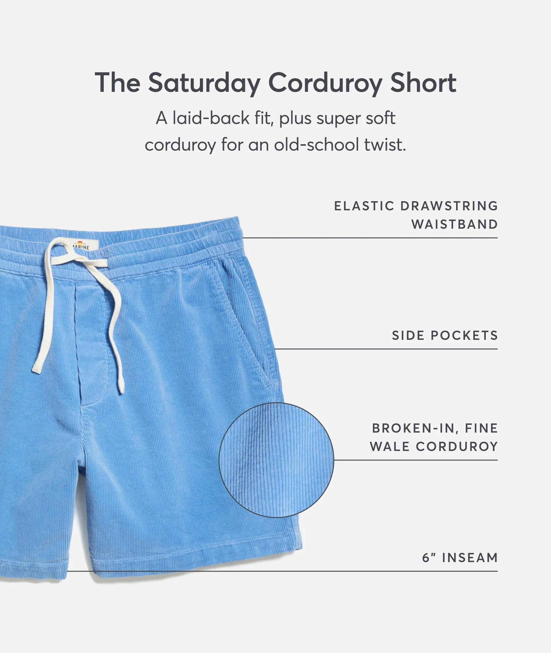 6" Saturday Corduroy Short - Image 7