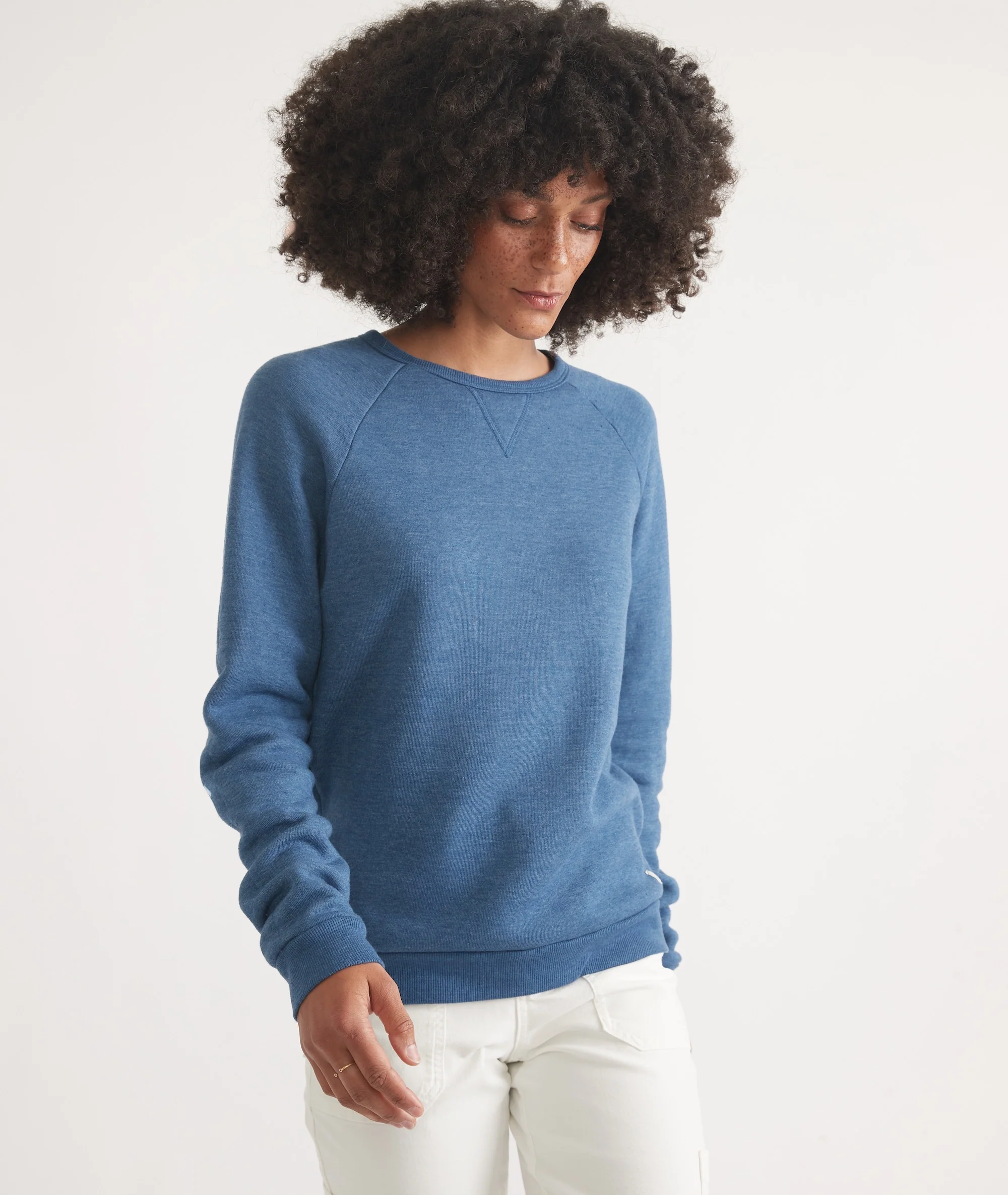 Women's Re-Spun Custom Dyed Sherpa Crew Pullover - Image 3