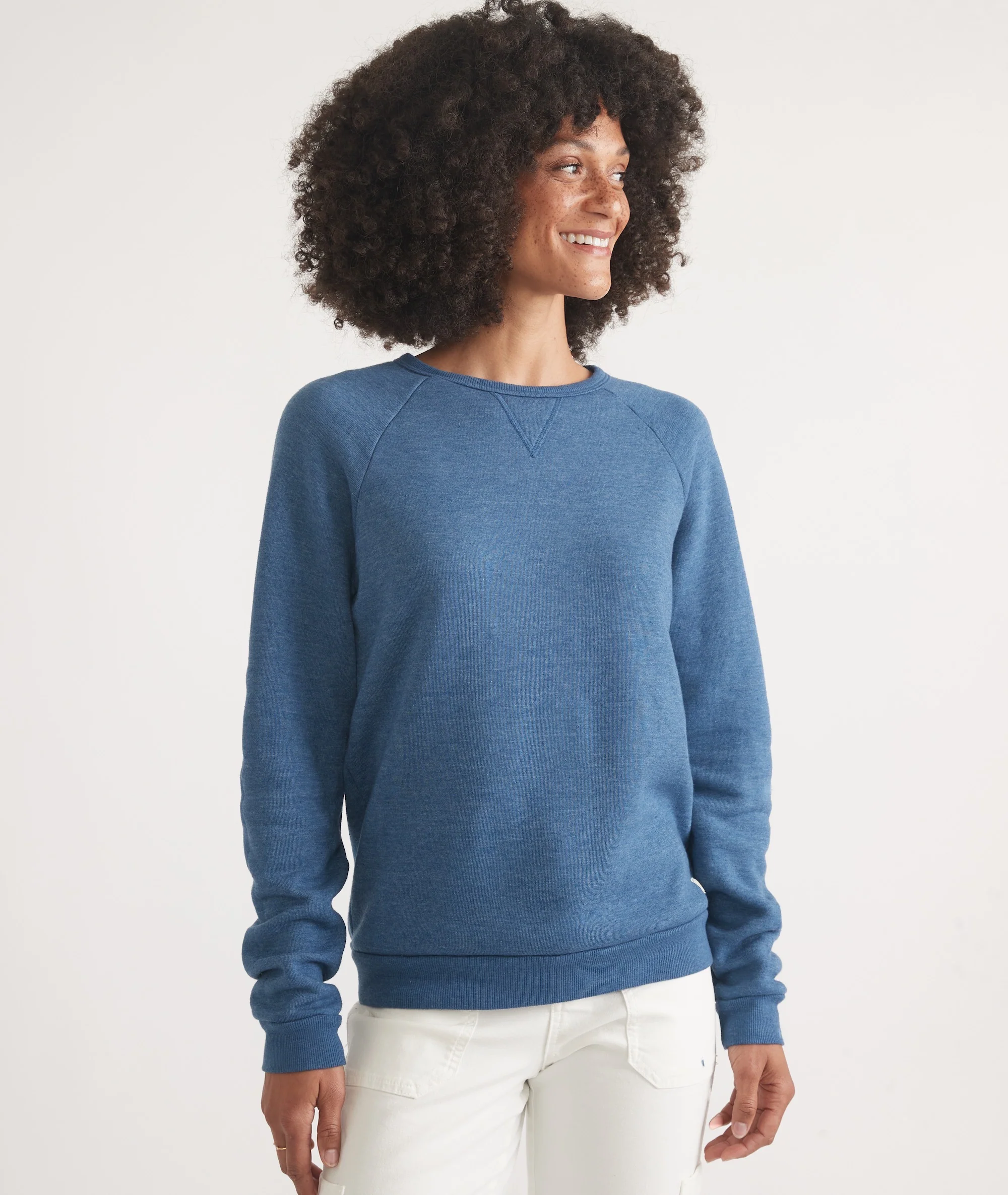 Women's Re-Spun Custom Dyed Sherpa Crew Pullover - Image 5