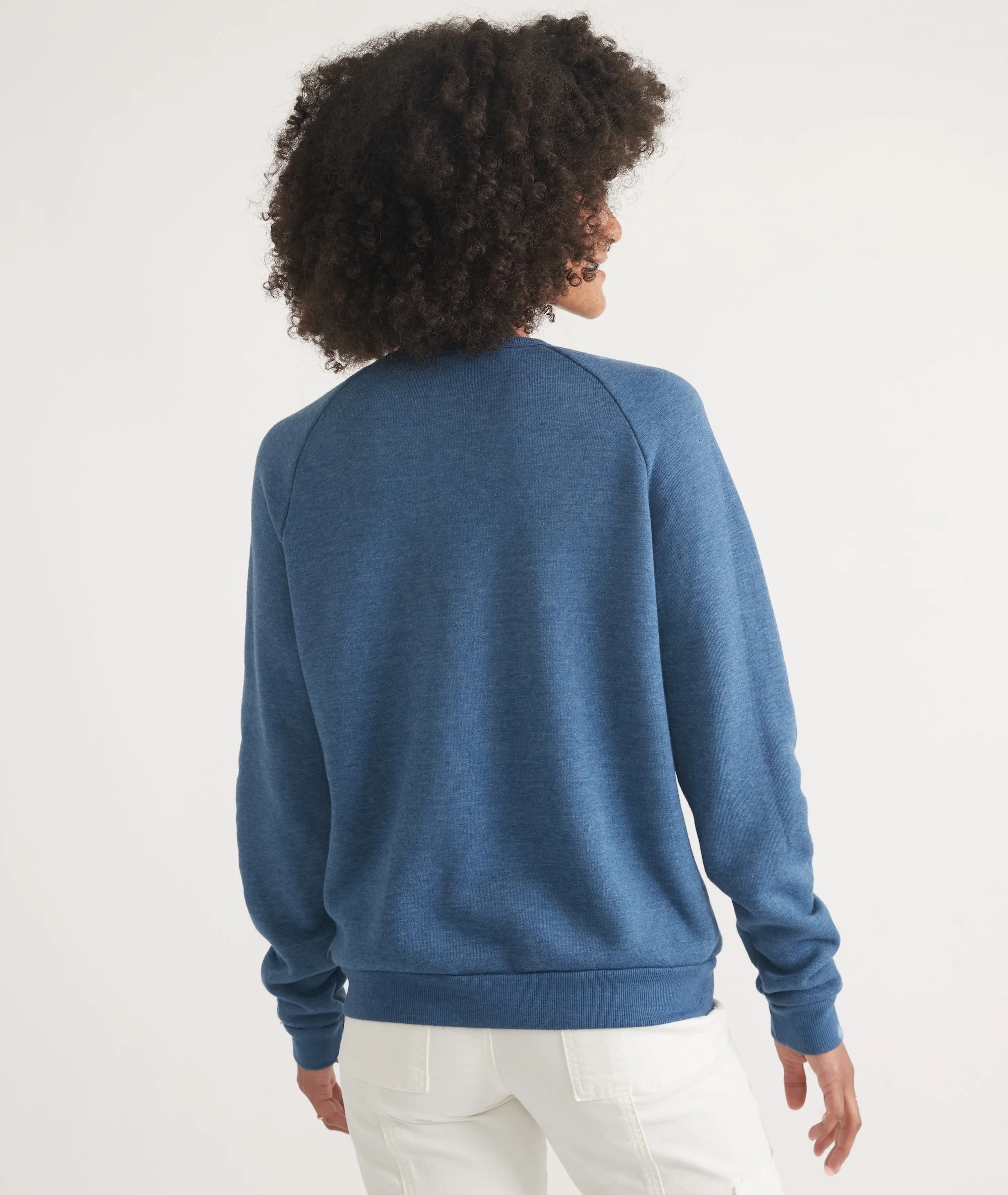 Women's Re-Spun Custom Dyed Sherpa Crew Pullover - Image 6