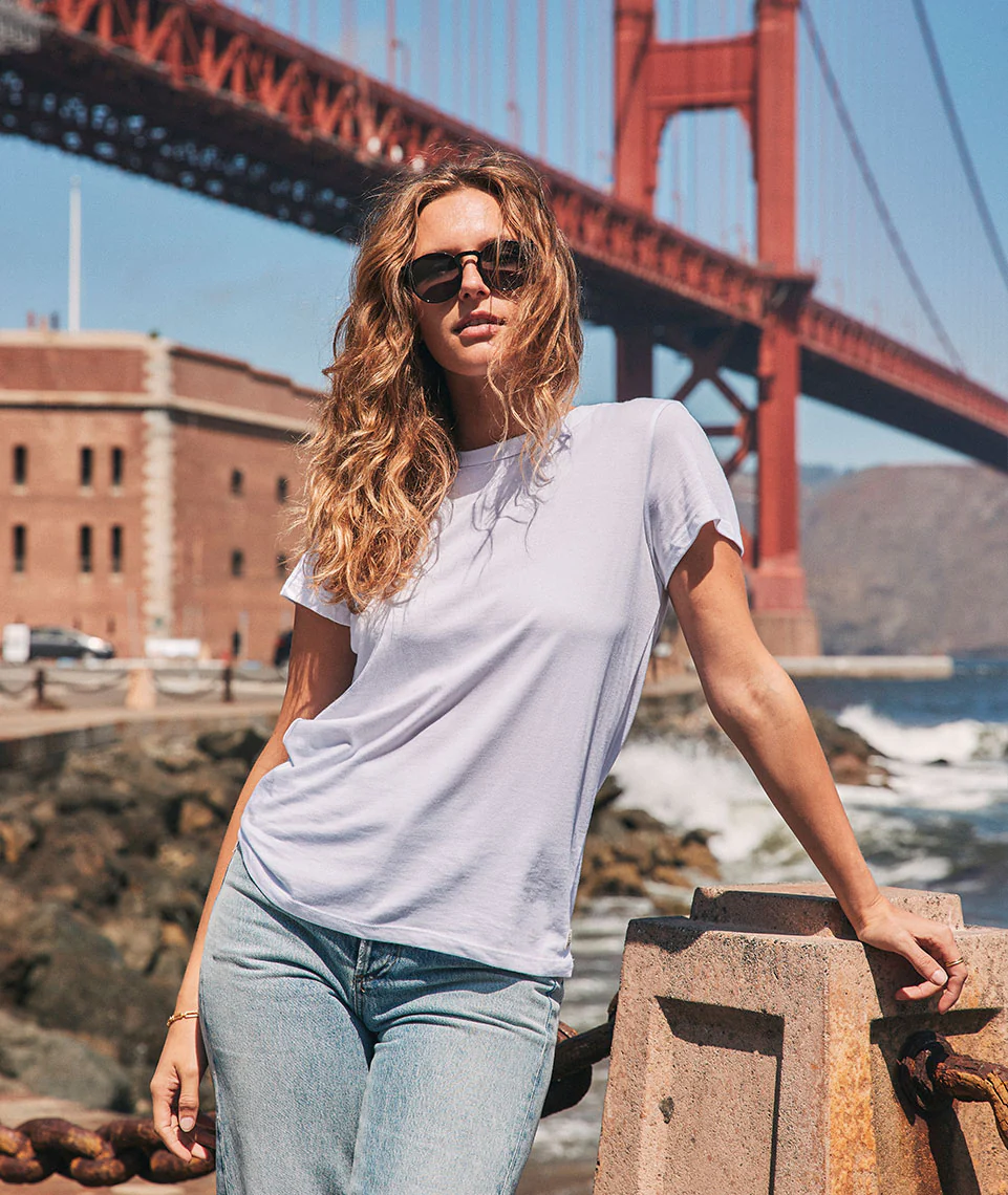 Women's Signature Crew in White - Image 2
