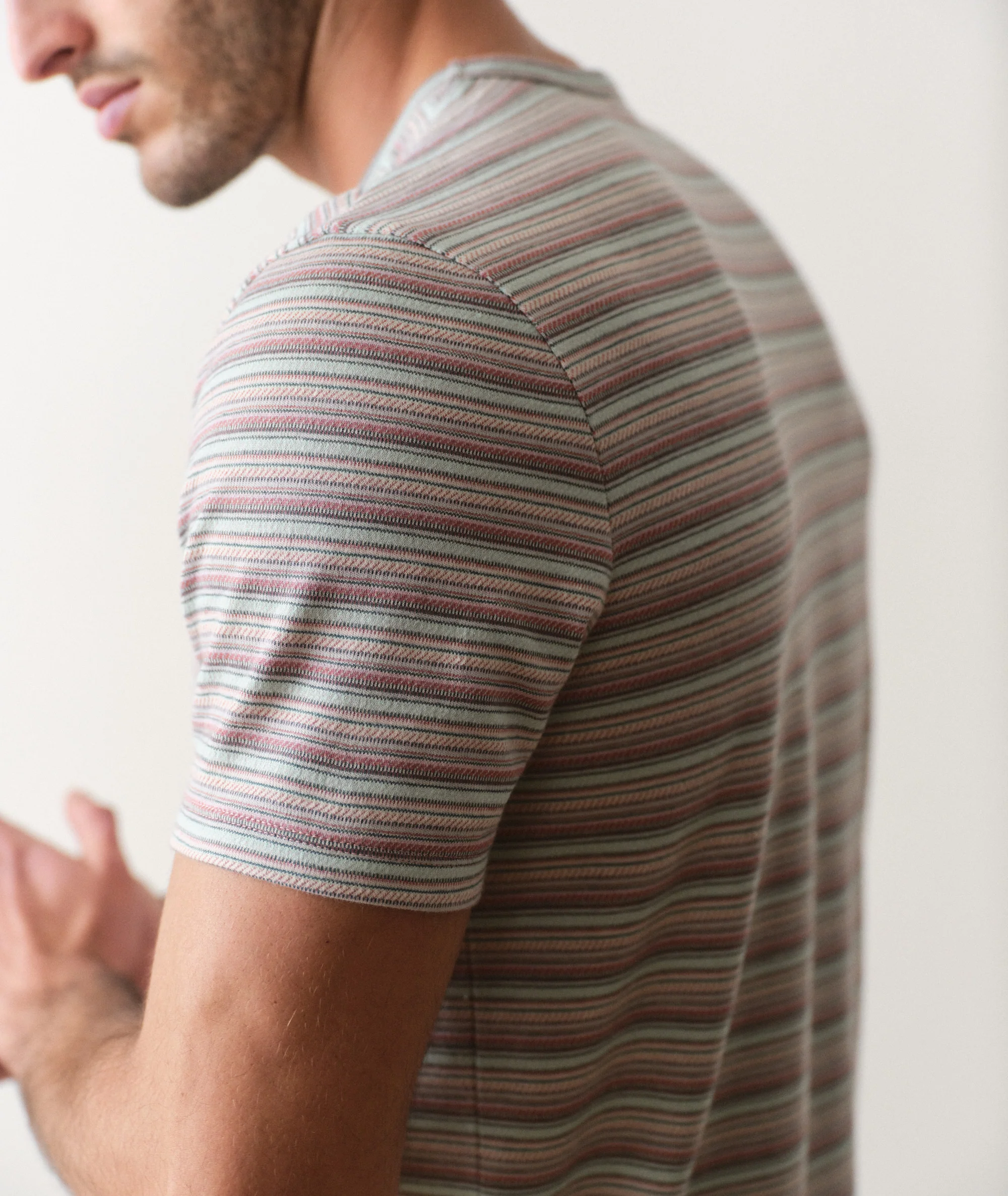 Signature Jacquard Crew Tee - Image 5
