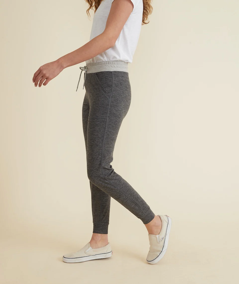 Women's Sport Jogger in Heather Grey - Image 3