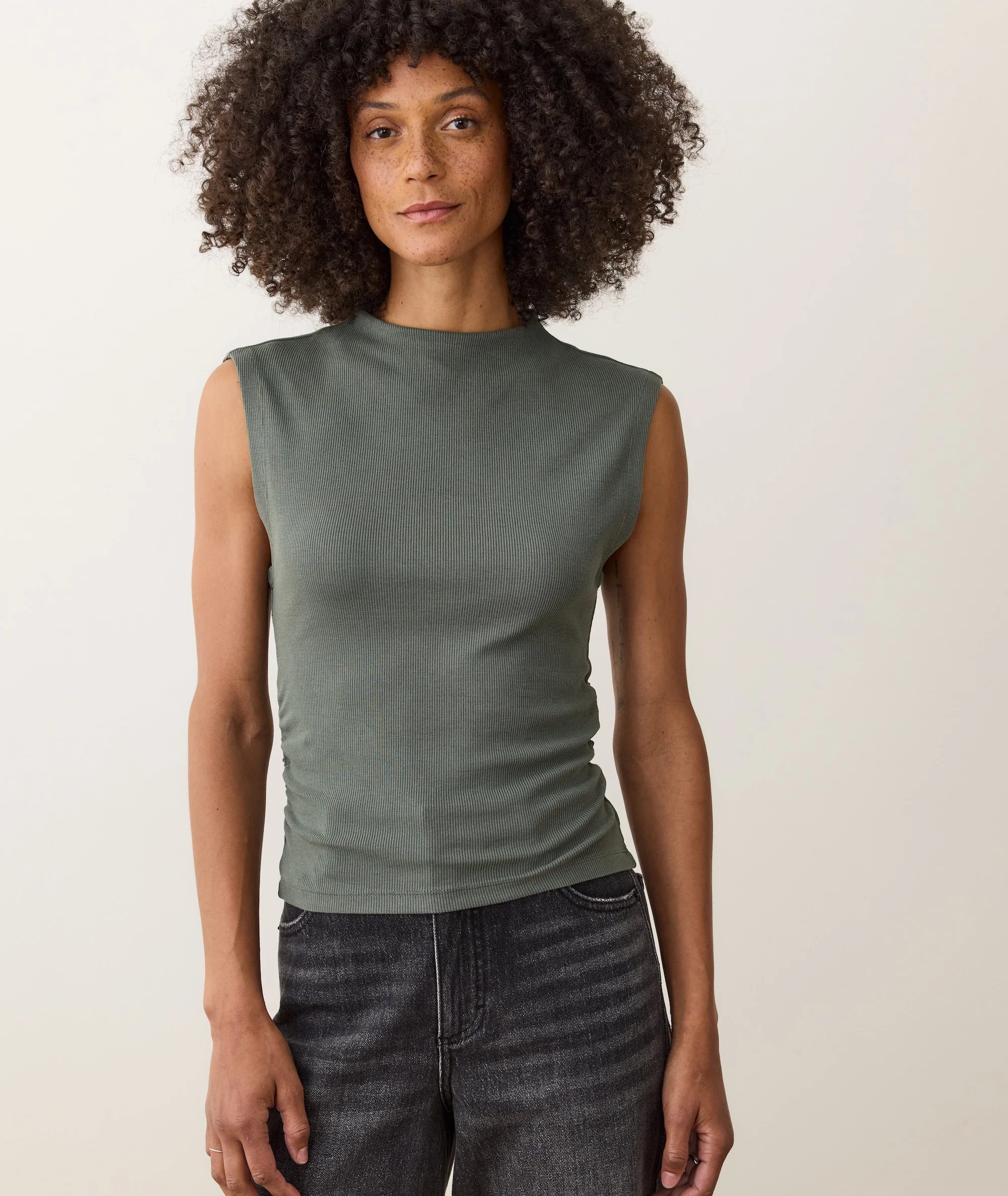 Lexi Rib Sun-In Mockneck Top - Image 2