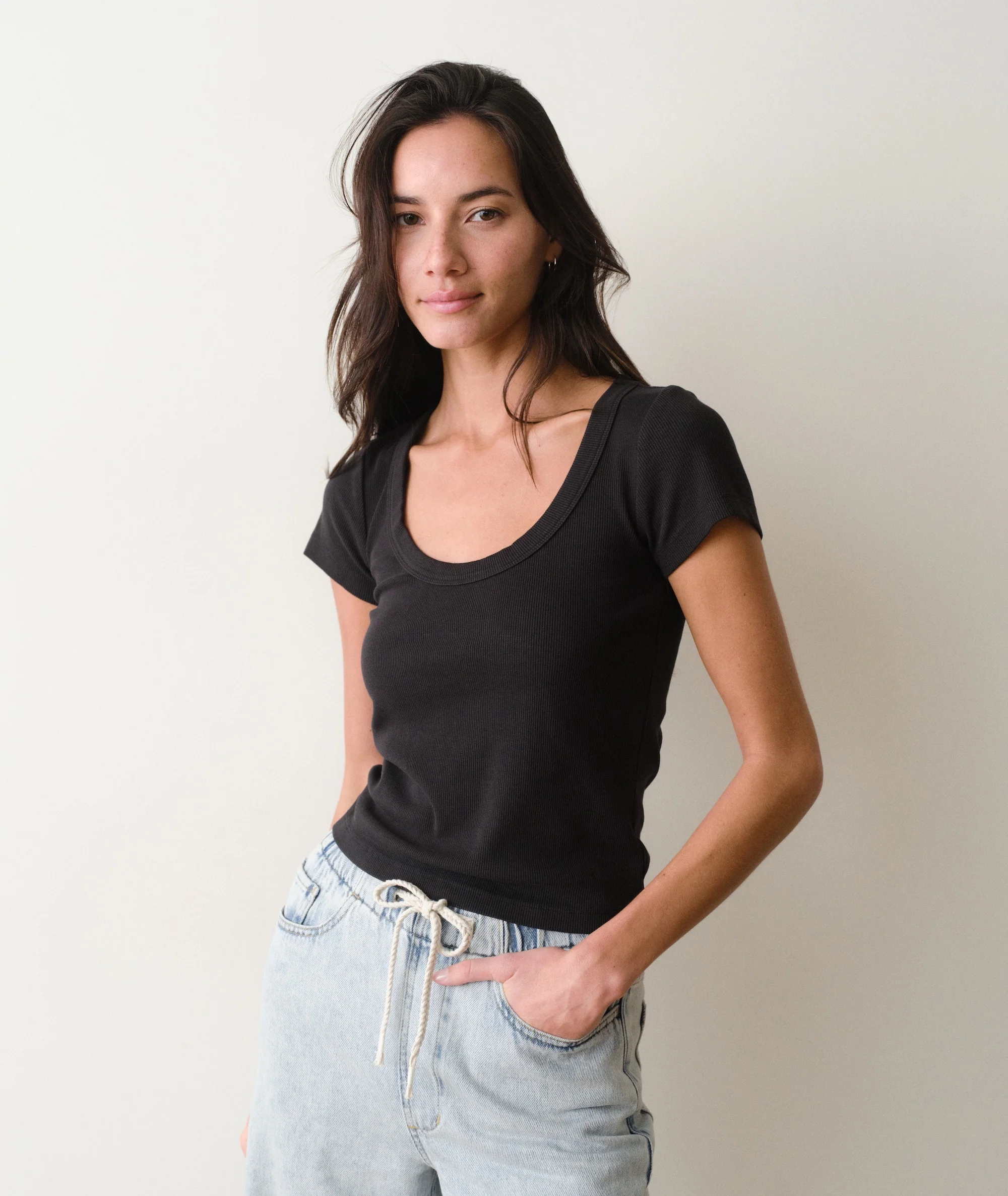 Lexi Rib Sun-In Scoop Tee - Image 2