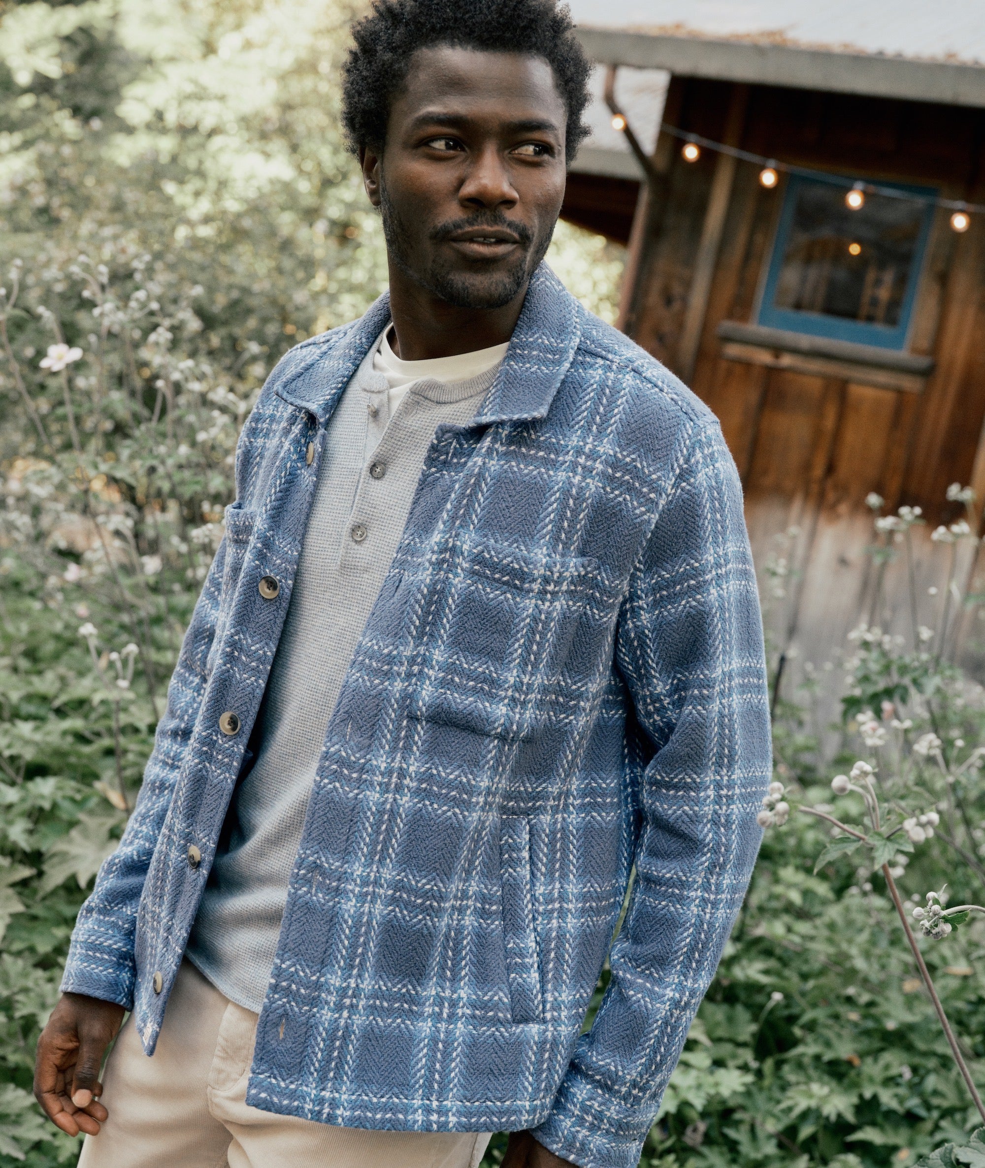 Textured Herringbone Overshirt - Image 4