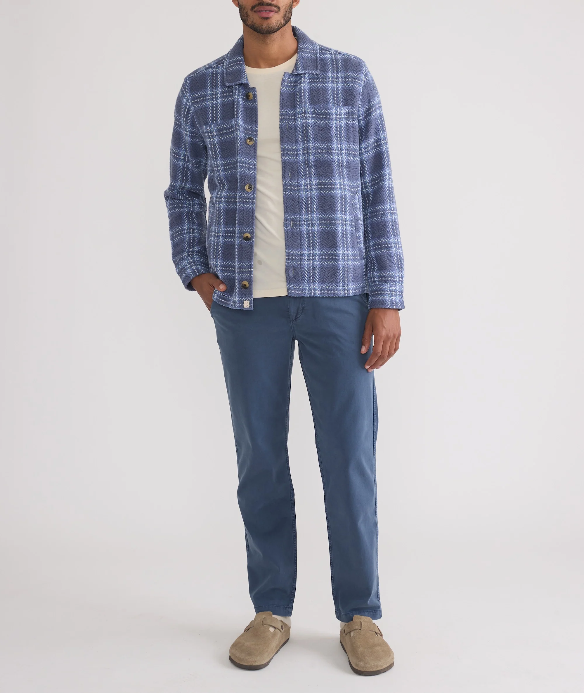 Textured Herringbone Overshirt - Image 7
