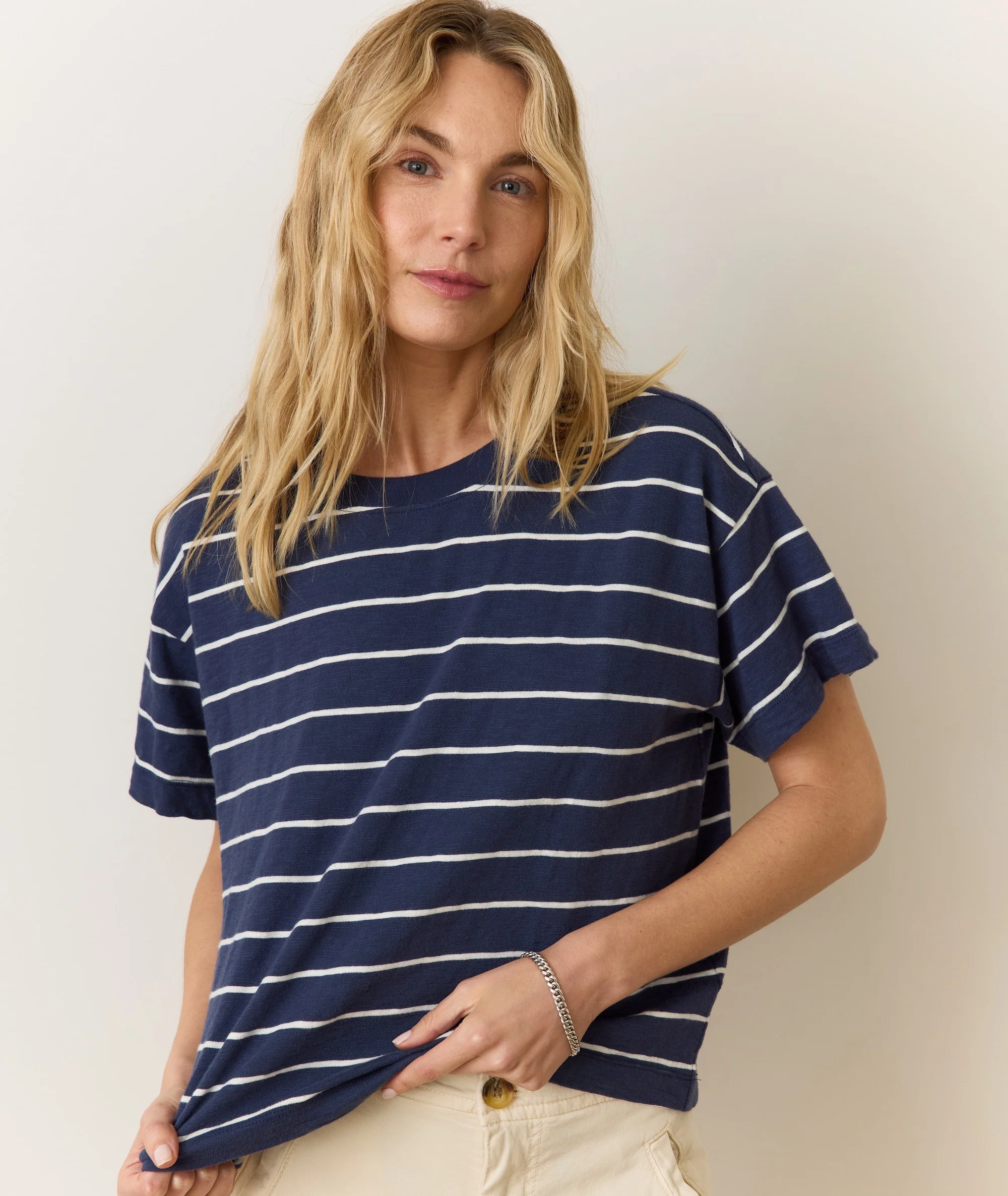 Sadie Vintage Slub Crop Tee - Image 2