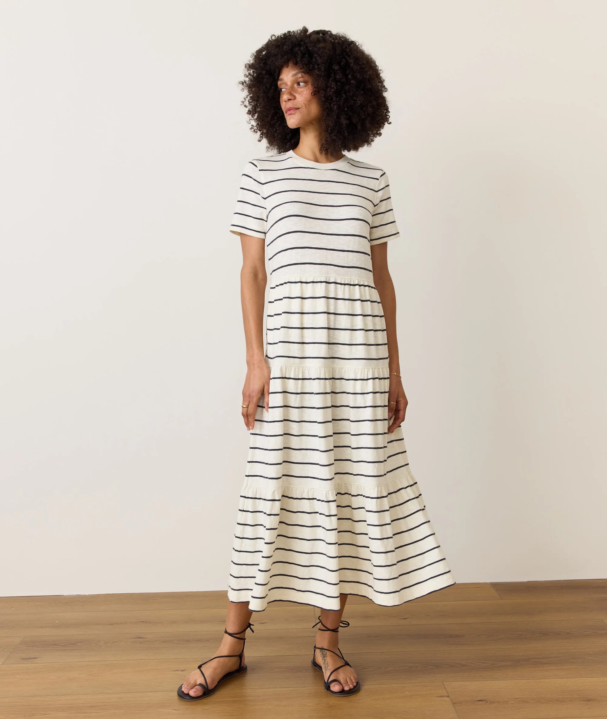 Sadie Vintage Slub Midi Dress - Image 8