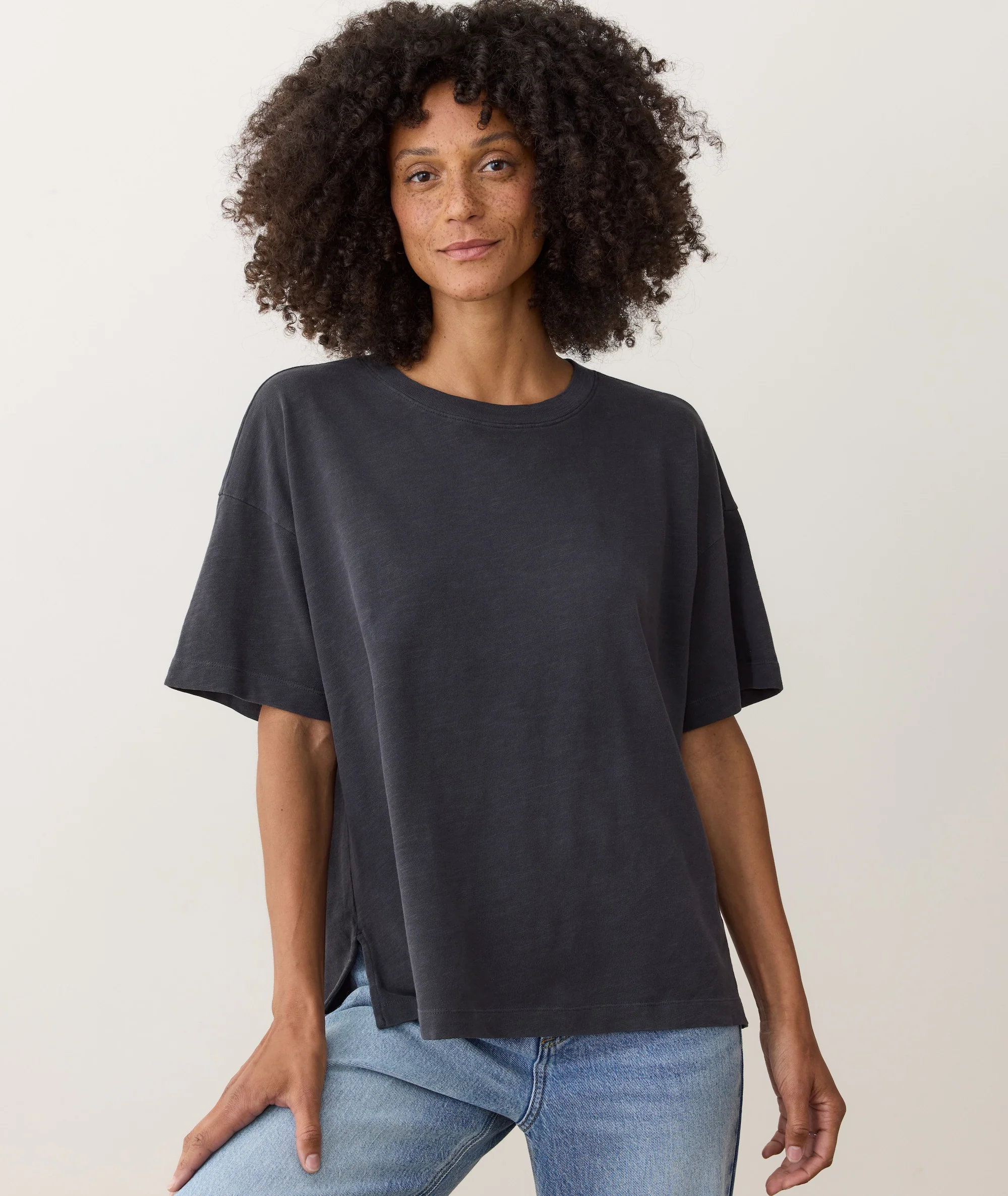 Sadie Vintage Slub Oversized Tee - Image 2