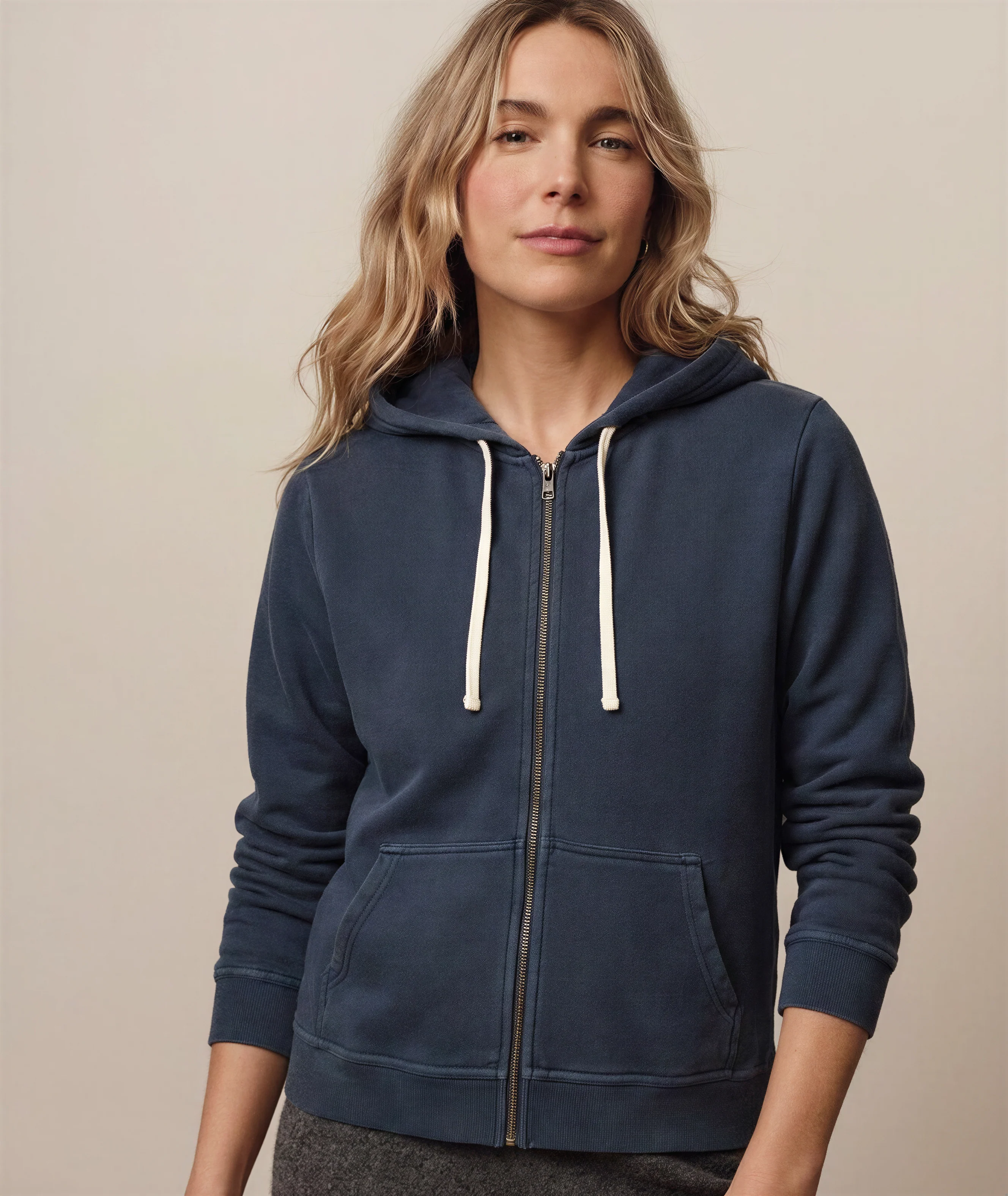 Women's Cloud 9 Fleece Full Zip Hoodie in Mood Indigo - Image 2