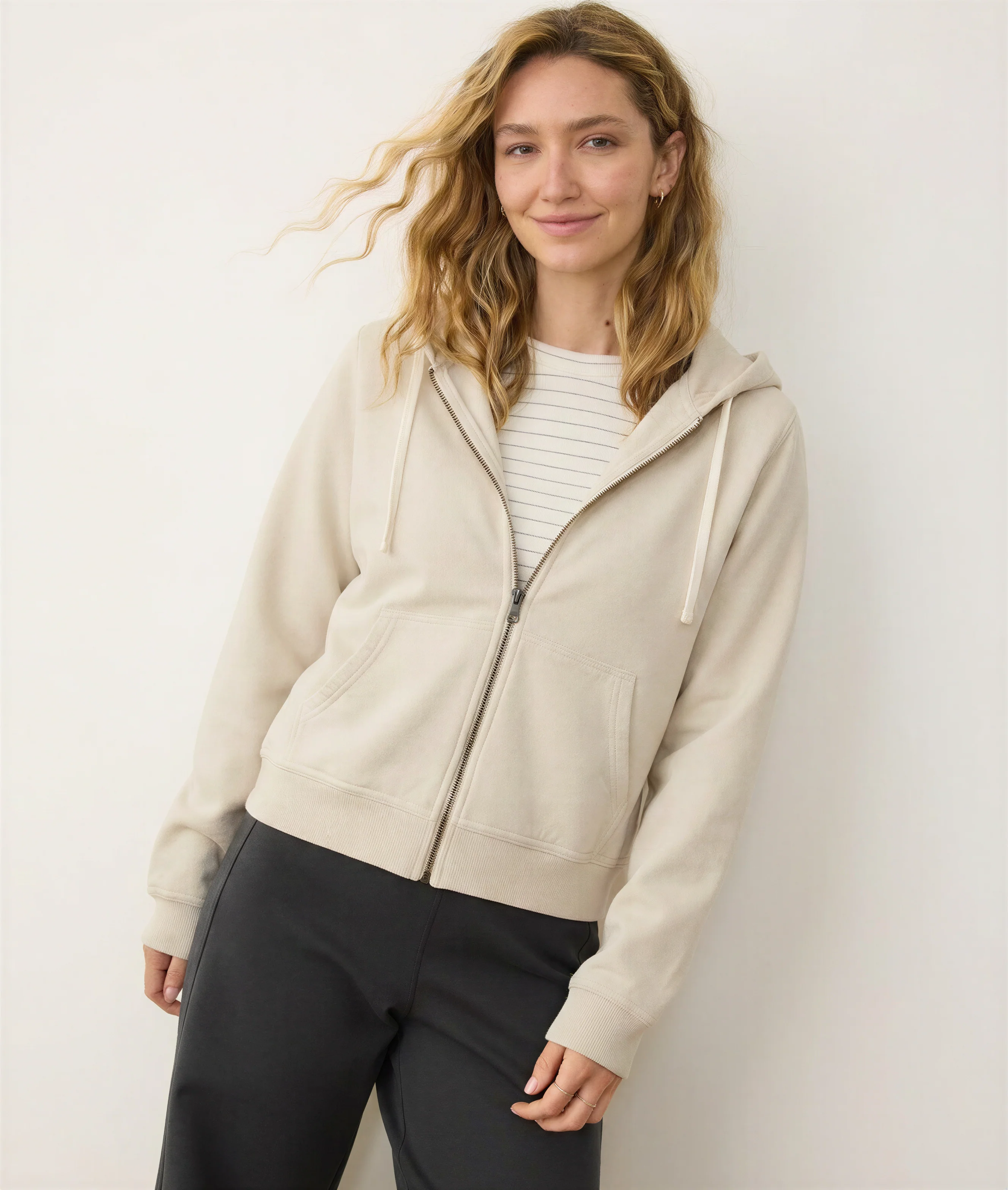 Women's Cloud 9 Fleece Full Zip Hoodie in Whitecap - Image 2