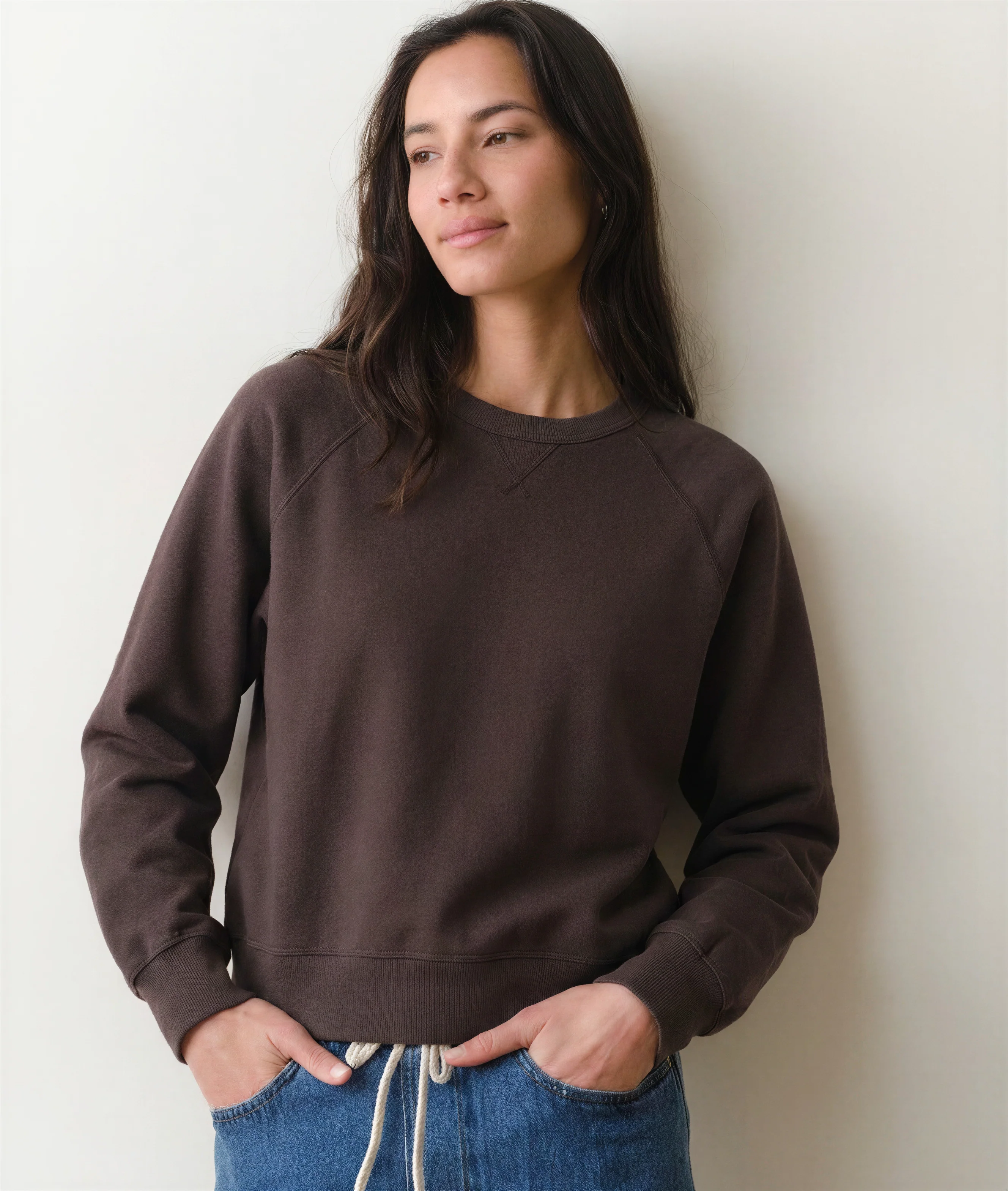 Women's Cloud 9 Fleece Sweatshirt in Coffee - Image 2